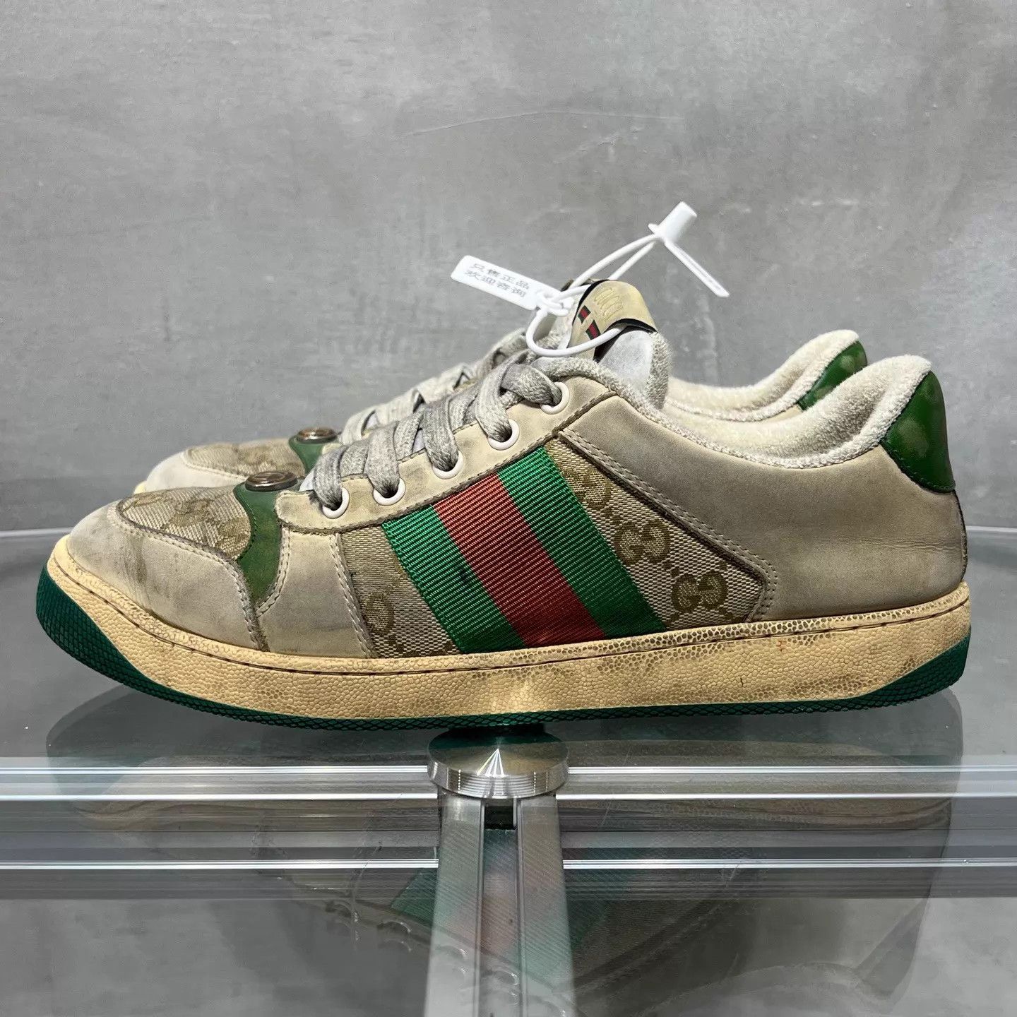 Gucci Gucci Enamel Dirty Green Sneakers UK6.5 (40.5) Size US 7.5 / EU 40-41 - 3 Thumbnail