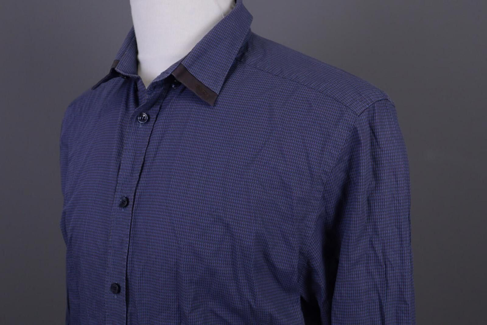 Designer Men Versace Collection Trend Blue Button Up Shirt Size 44 Size US M / EU 48-50 / 2 - 9 Thumbnail