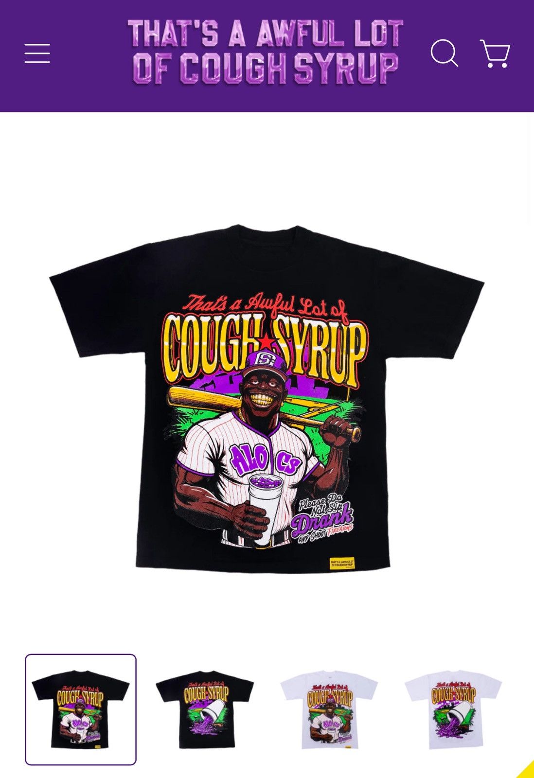 Awful Lot of Cough Syrup Awful lot of cough syrup tee XL Size US XL / EU 56 / 4 - 3 Thumbnail
