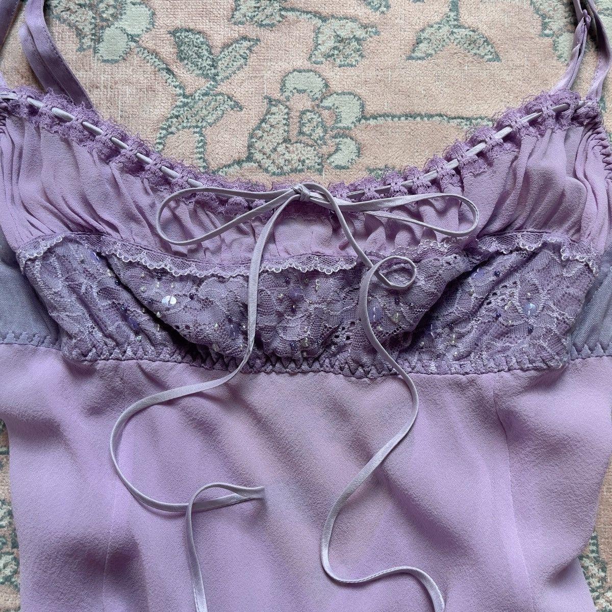 Victoria's Secret Victoria’s Secret Lavender Silk Mini Slip Dress (S) Size S / US 4 / IT 40 - 10 Thumbnail