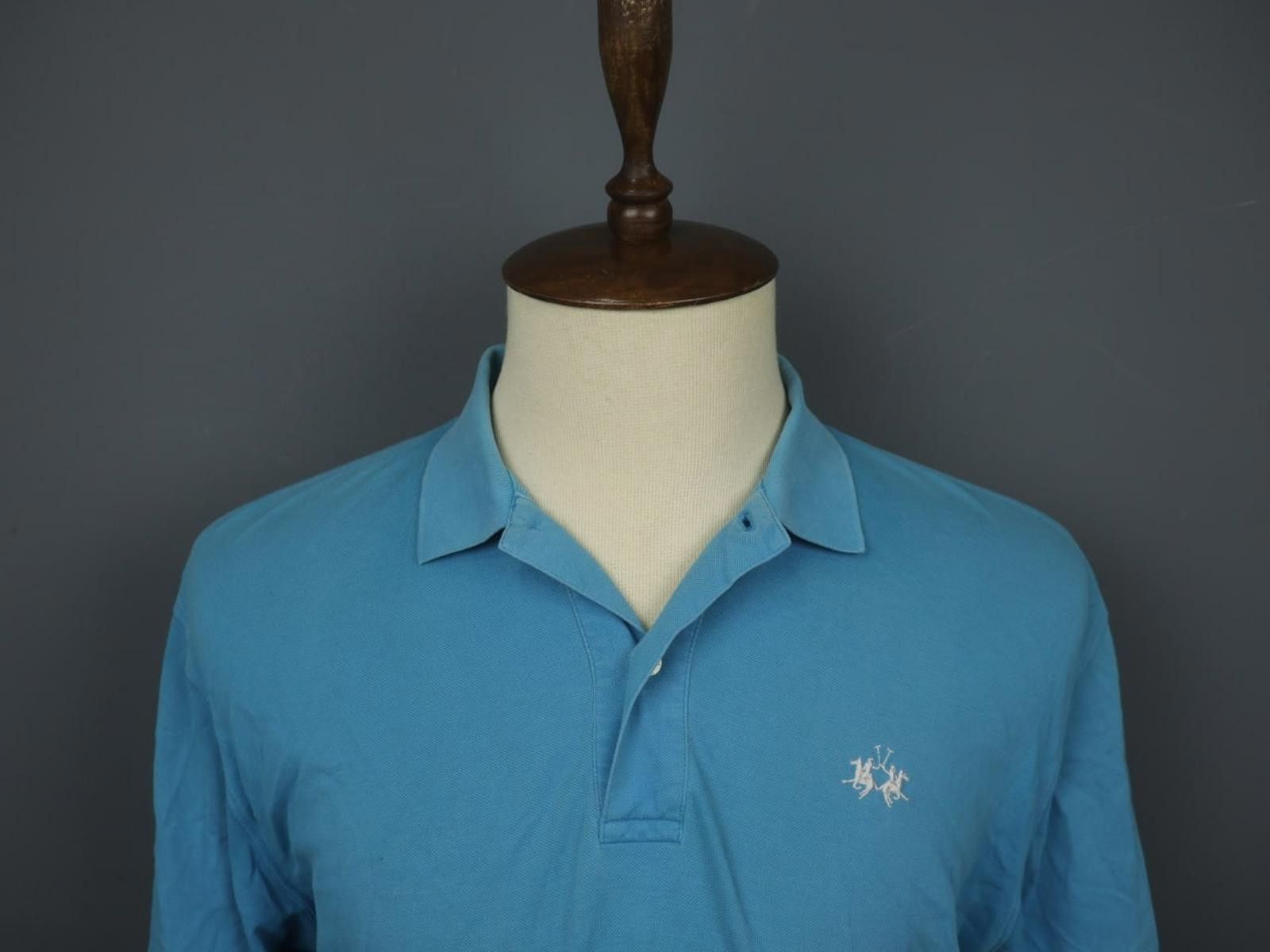 La Martina LA MARTINA Blue Cotton Collared Casual Polo Shirt Size XL Size US XL / EU 56 / 4 - 2 Thumbnail