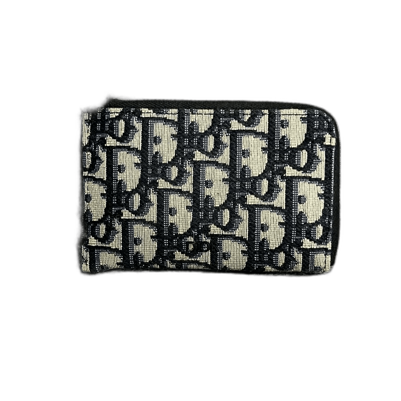 Dior Dior Classic Blue Black Leather Wallet Size ONE SIZE - 1 Thumbnail