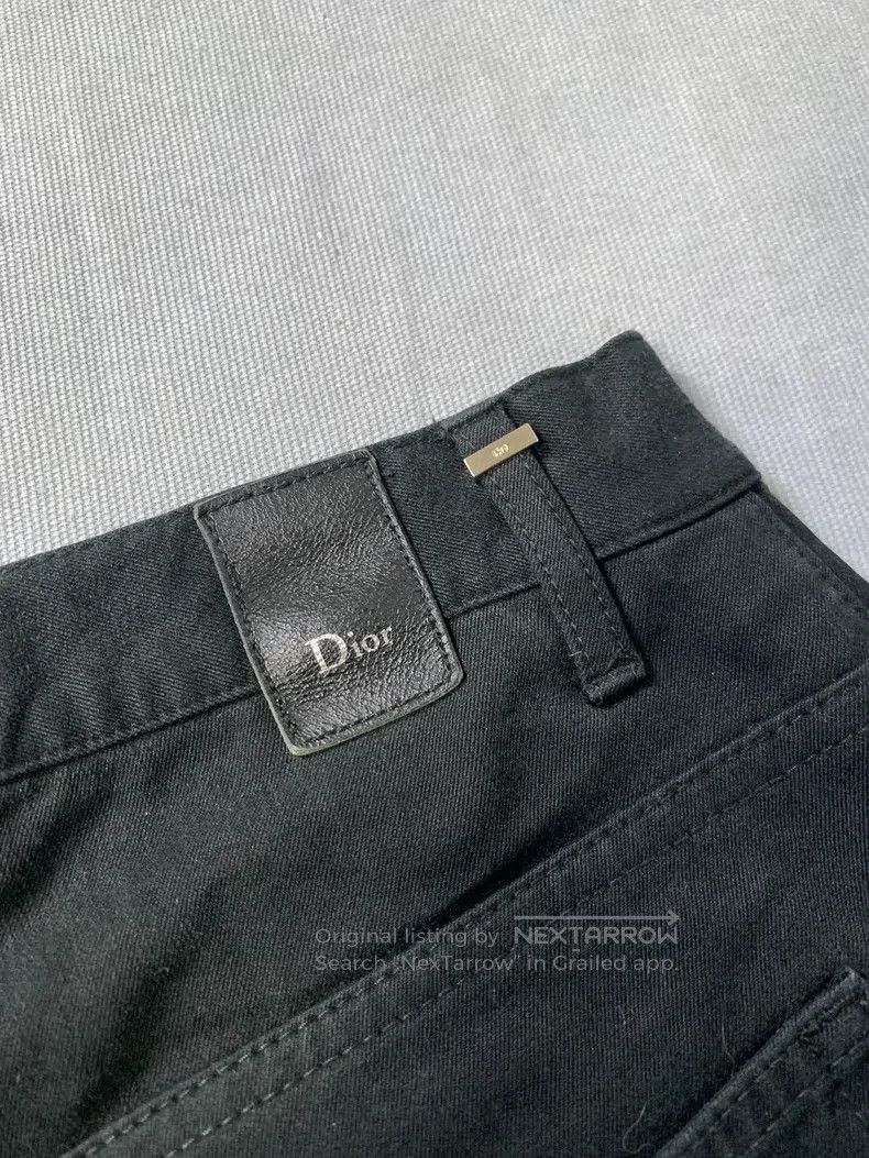 Dior Dior Black Leather Patch Mixed Fabric Casual Pants Size US 32 / EU 48 - 1 Thumbnail