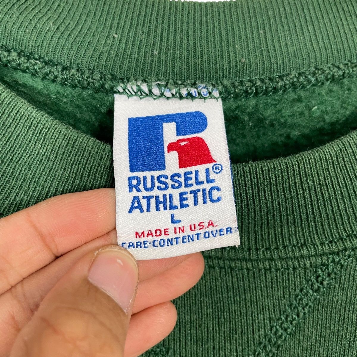 Russell Athletic Vintage 90s Oakland Athletics Green Swestshirt Size US L / EU 52-54 / 3 - 11 Thumbnail