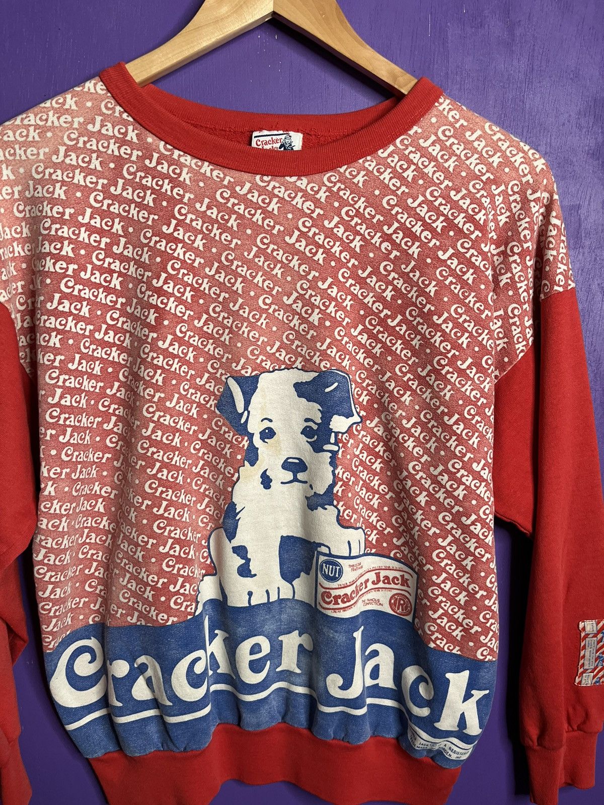 Vintage Vintage 70s Cracker Jack dog logo AOP sweatshirt Size US M / EU 48-50 / 2 - 3 Thumbnail