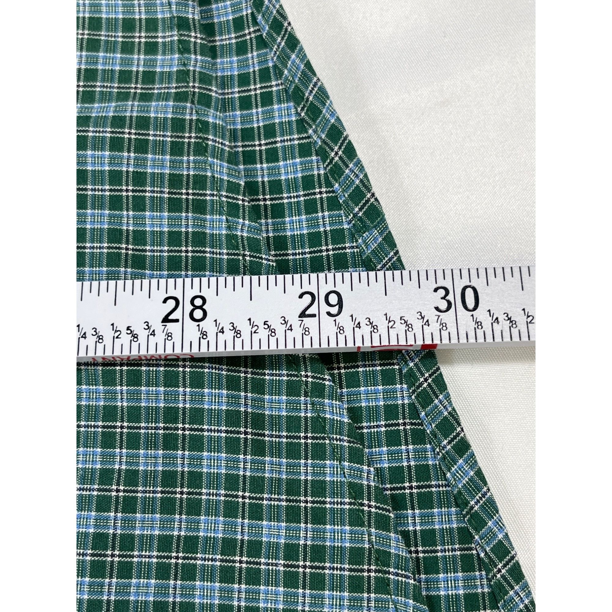 Chaps Chaps SKU 7623 Mens Green and Blue Plaid Button Down Shirt S Size US XL / EU 56 / 4 - 6 Thumbnail