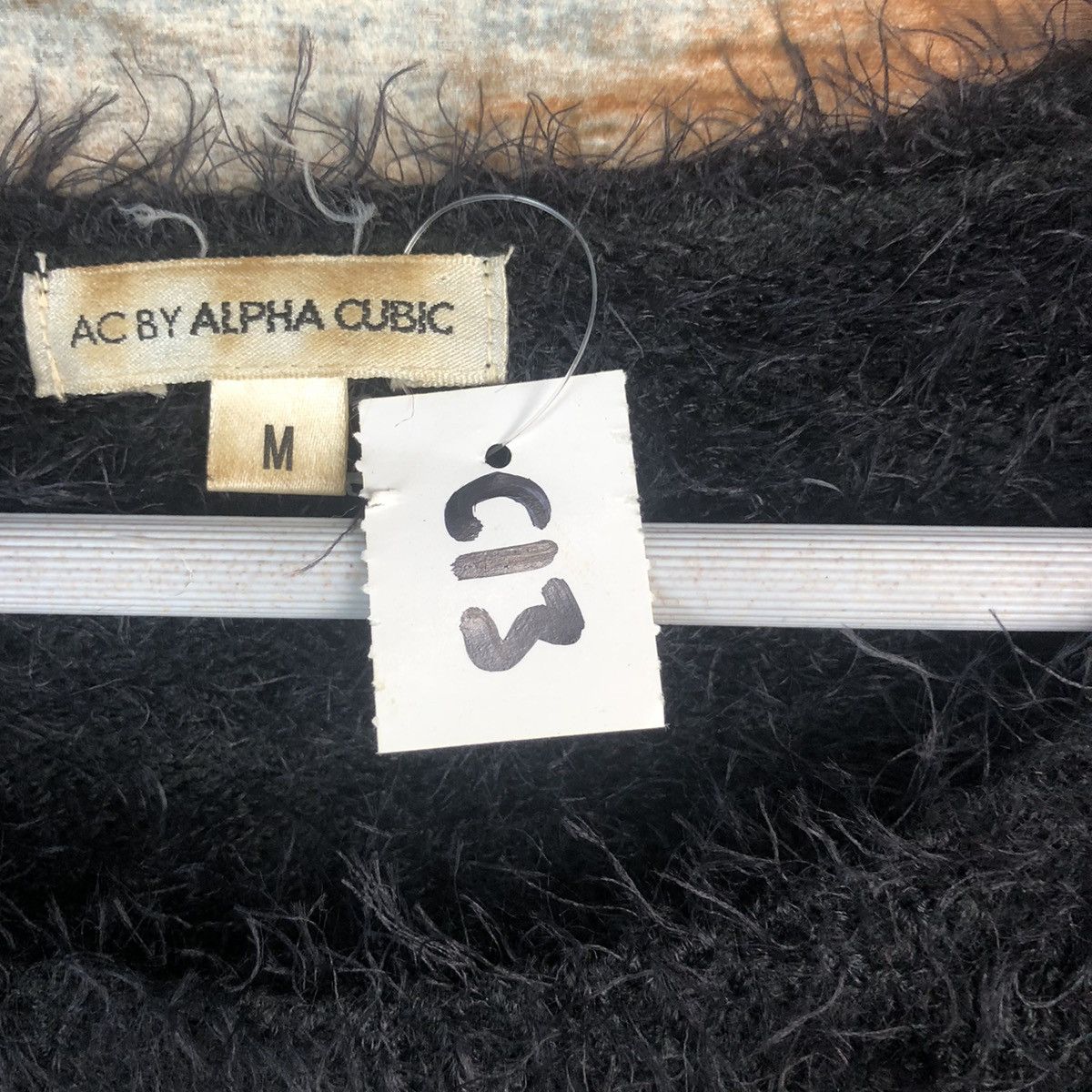 Japanese Brand DL Alpha Cubic Black fur shaggy Mohair Knitwear #C034 Size US S / EU 44-46 / 1 - 10 Thumbnail