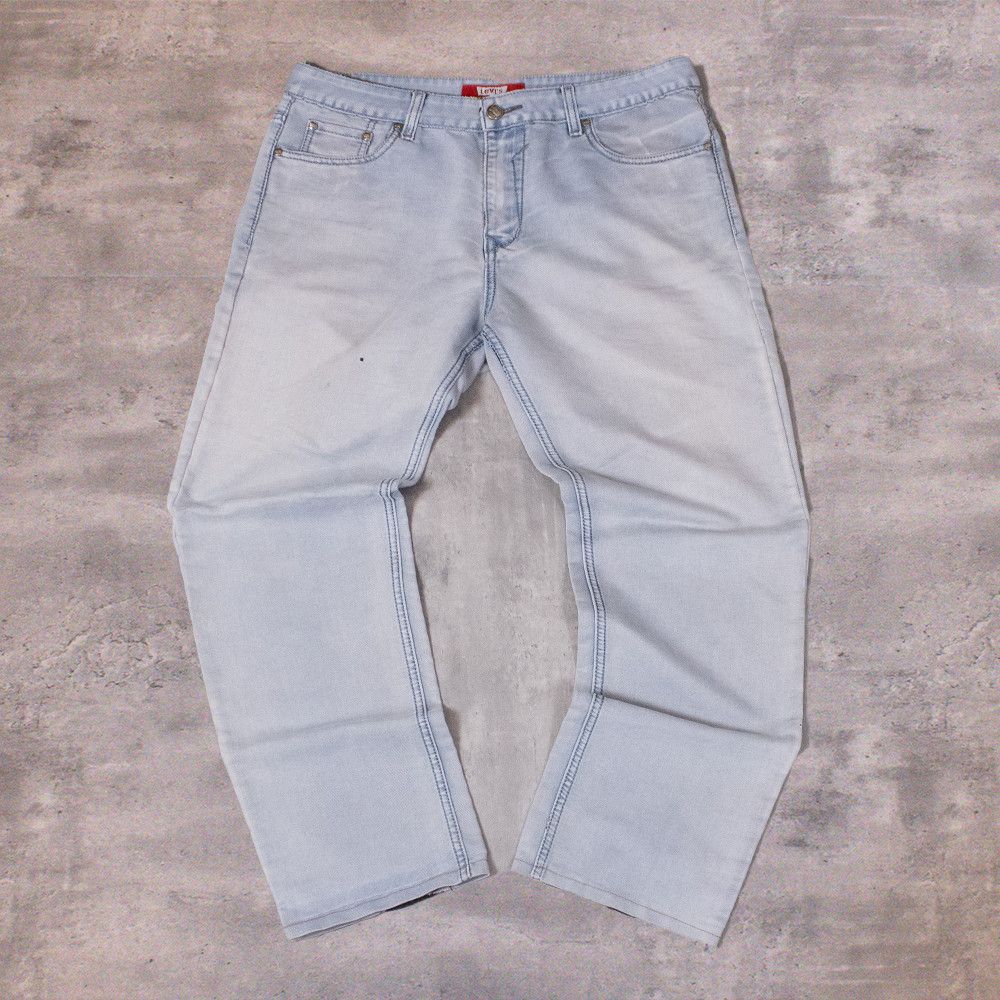 Levi's Vintage Clothing × Vintage Y2K 2000's Levis 514 Lightwash Baggy Fit Wide Denim Pant's Size US 37 - 2 Thumbnail