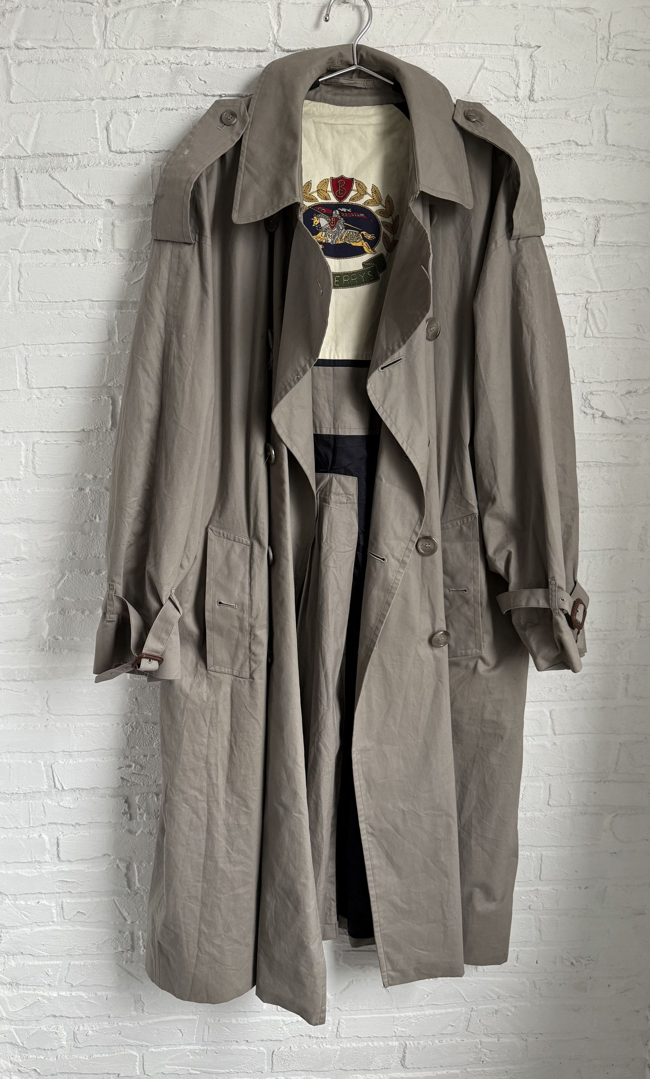 Burberry Vintage Burberrys Double Breasted Trench Coat Size US XL / EU 56 / 4 - 2 Thumbnail