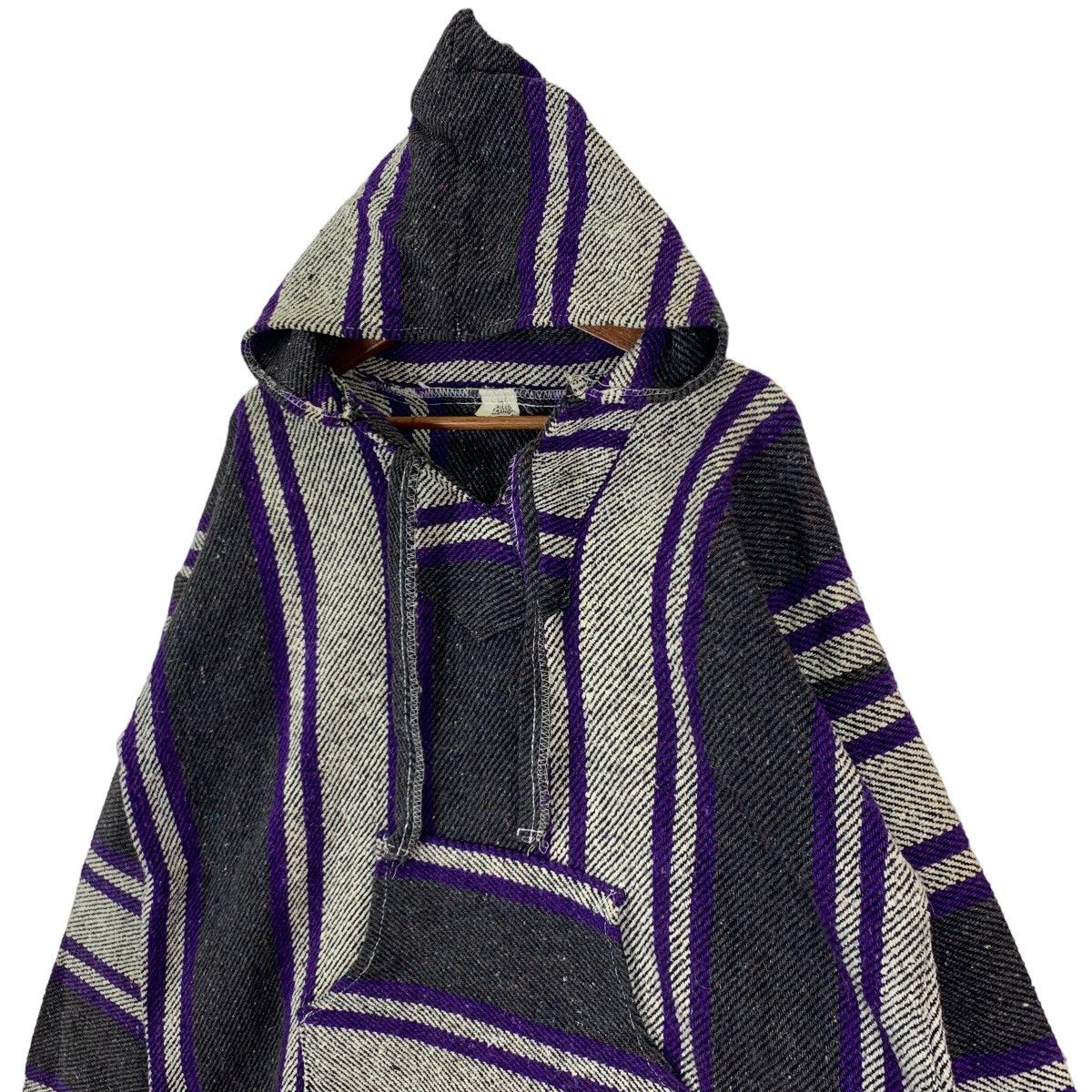 Handmade × Vintage VINTAGE MEXICAN TRADITIONAL BAJA HANDMADE KNIT HOOD SWEATER Size US M / EU 48-50 / 2 - 3 Thumbnail