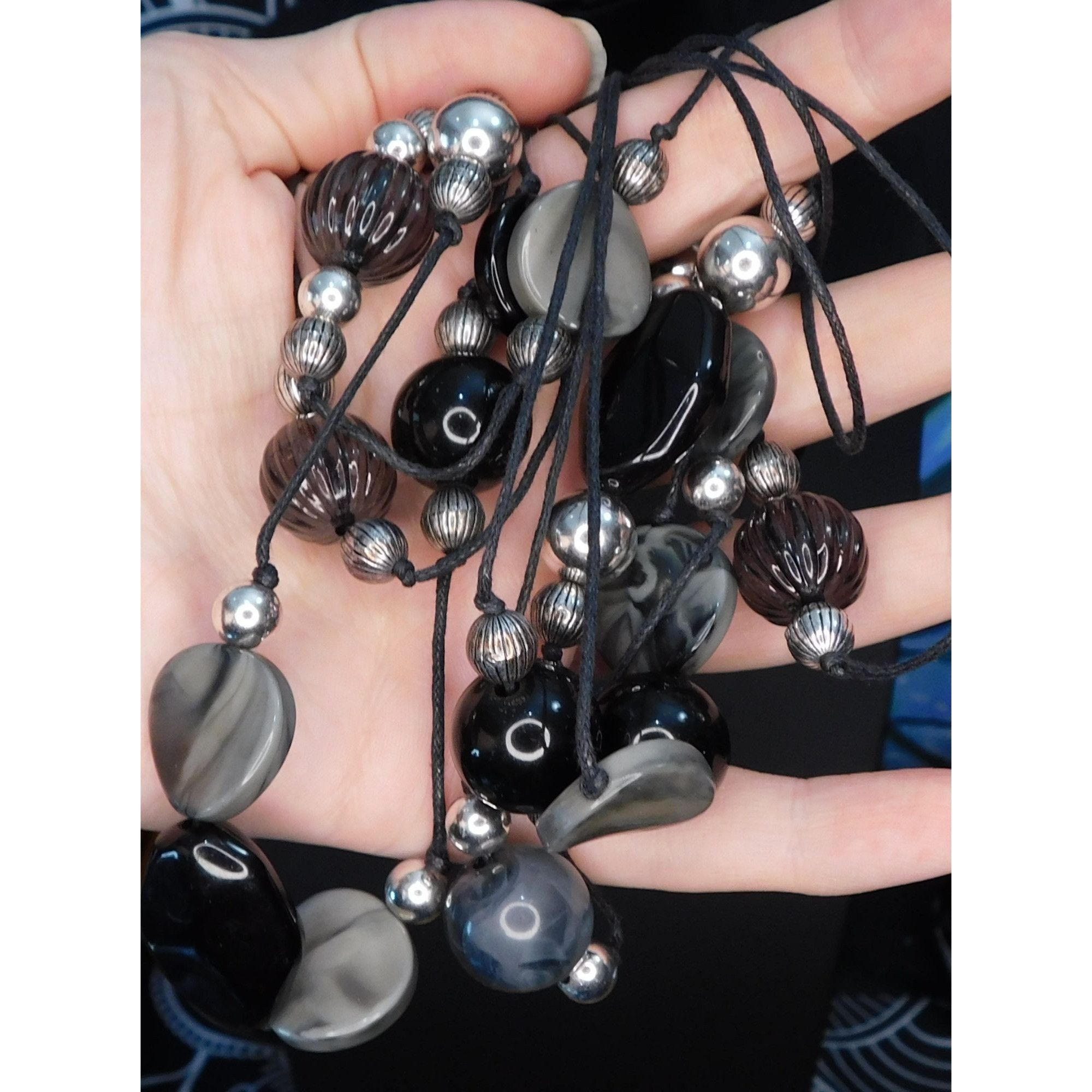 Other Corporate Goth Multilayer Beaded Station Necklace Size ONE SIZE - 2 Thumbnail