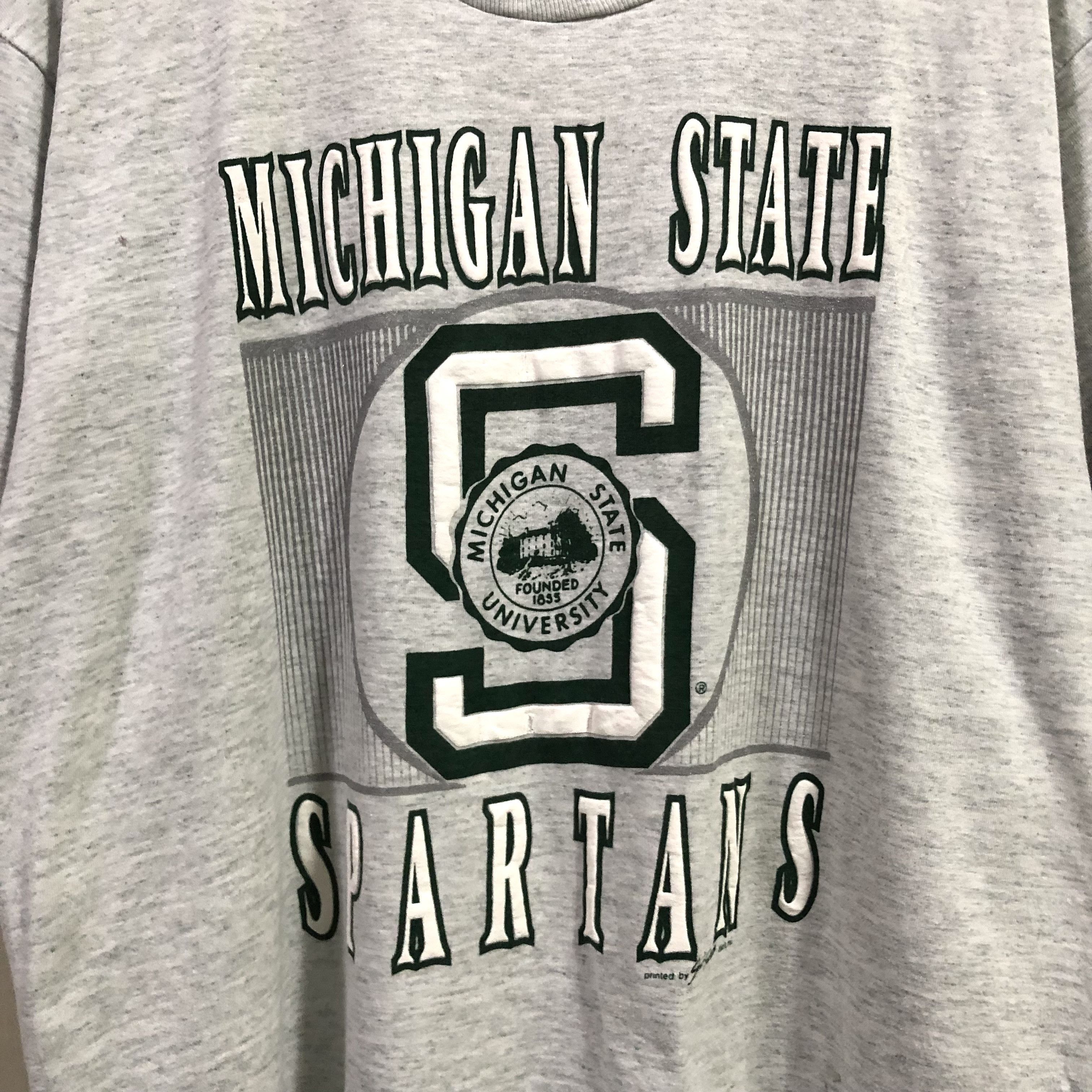 Vintage Vintage 80s University Michigan State Spartan Tees Size US M / EU 48-50 / 2 - 2 Thumbnail