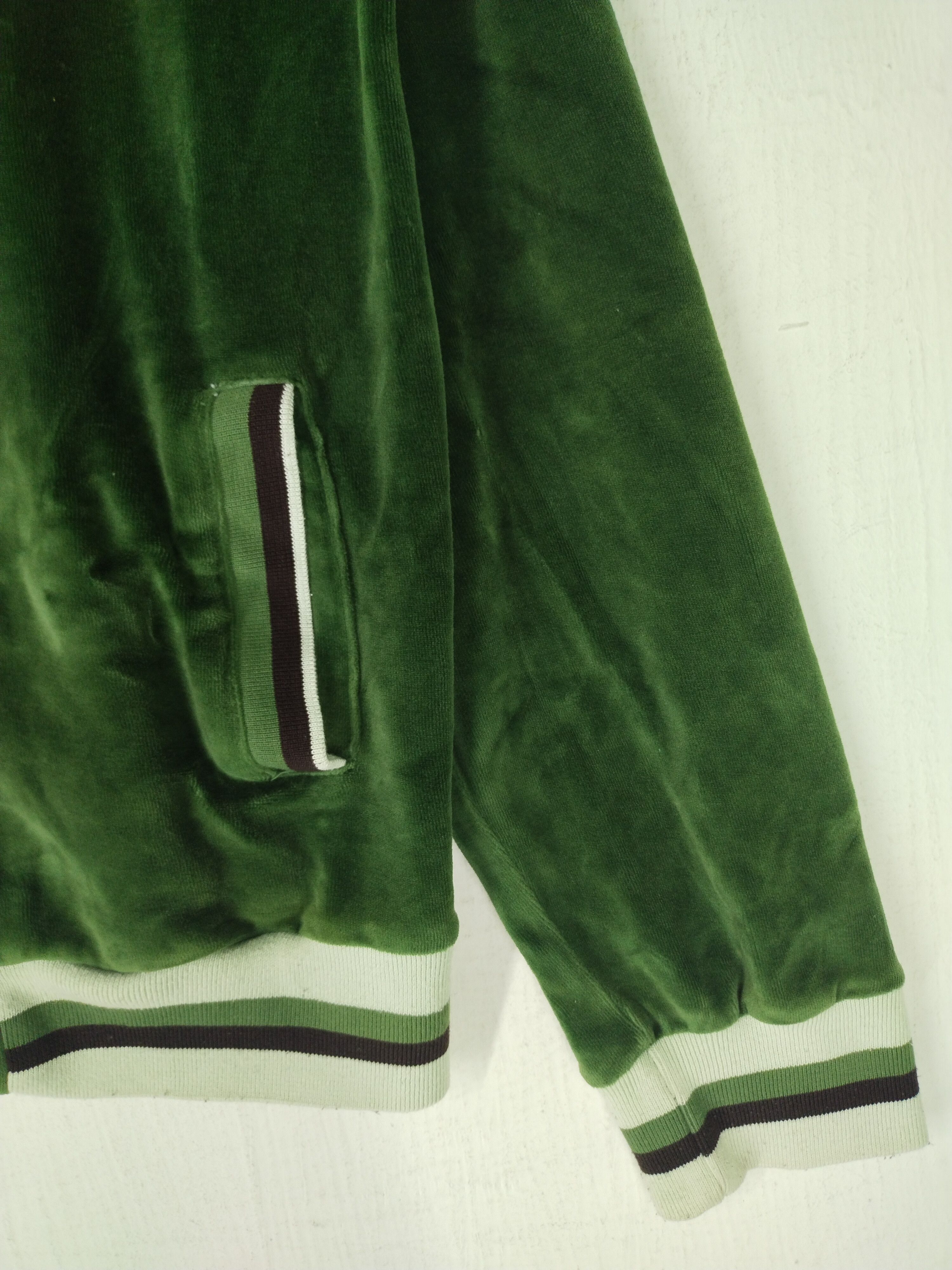 Blue Blue Japan Vintage Green Corduroy Zipper Gaijin Made Sweater Size US M / EU 48-50 / 2 - 2 Thumbnail