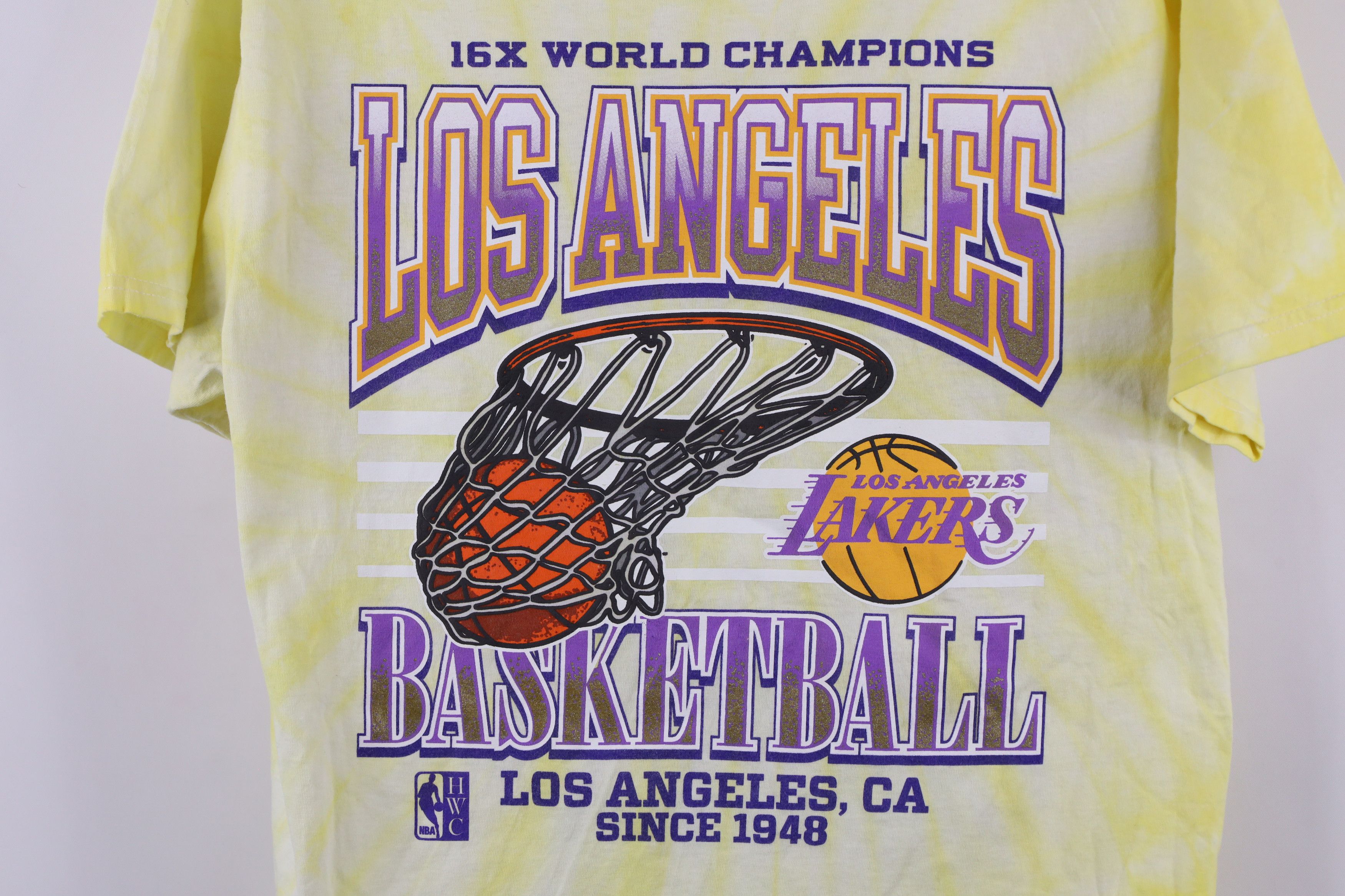 Mitchell & Ness × Vintage Mitchell & Ness Classic Los Angeles Lakers Acid Wash T-Shirt Size US M / EU 48-50 / 2 - 4 Thumbnail
