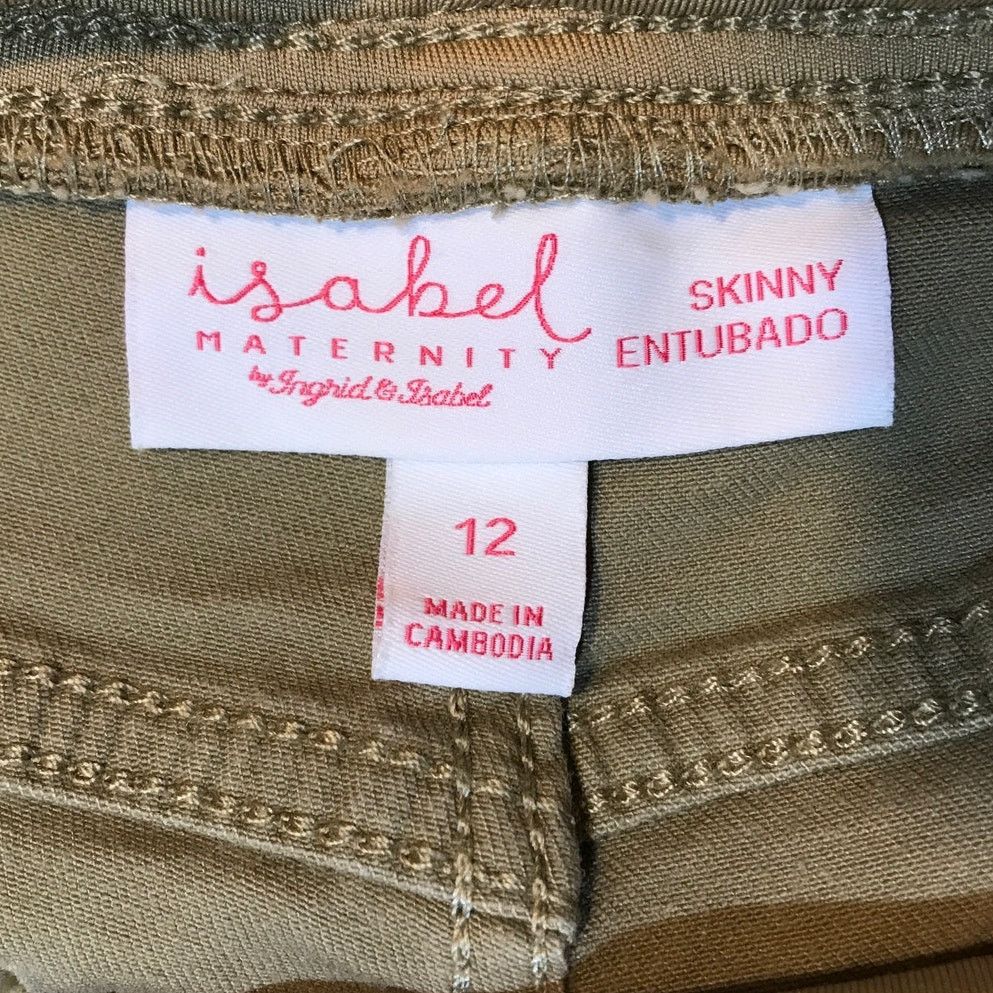 Other Isabel Maternity Skinny Tan Denim Tapered Jeans 12 Size 34" / US 12 / IT 48 - 3 Thumbnail