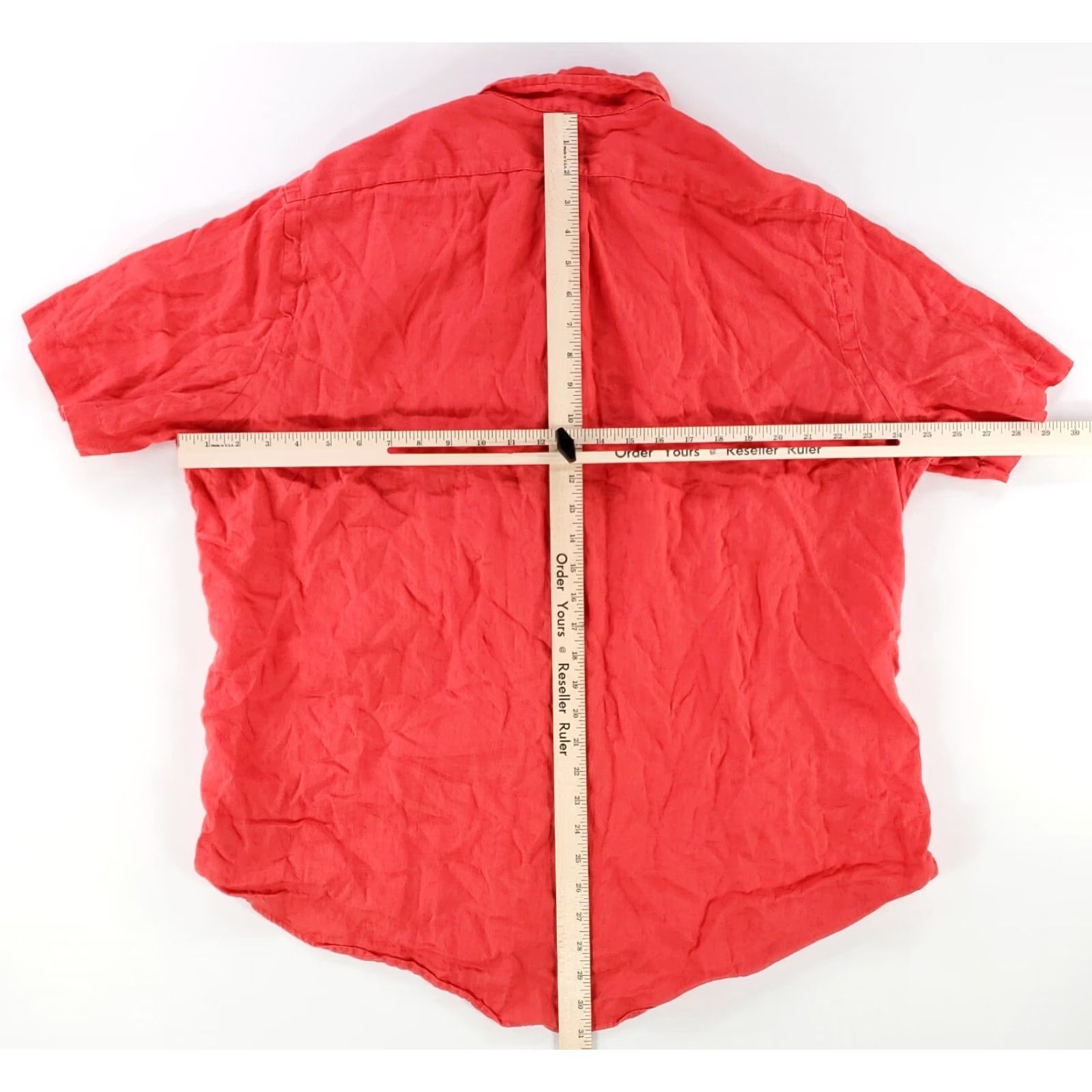 Polo Ralph Lauren Polo Ralph Lauren Shirt Mens XXL Red Linen Short Sleeve Button-Down Classic Fit Size US XXL / EU 58 / 5 - 4 Thumbnail