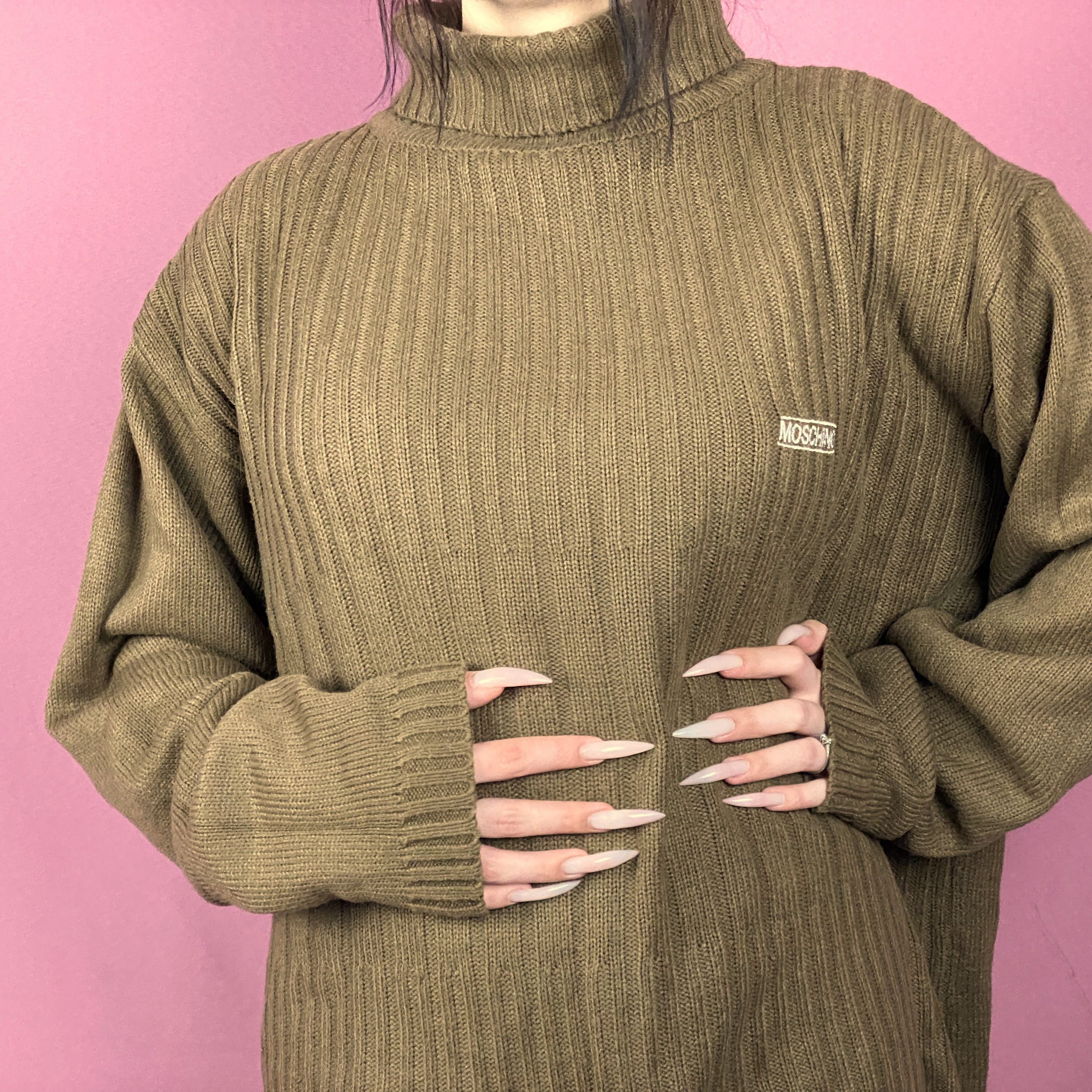 Moschino × Vintage 90s Moschino Jeans Vintage Women's Turtleneck Sweater - S Size S / US 4 / IT 40 - 1 Thumbnail