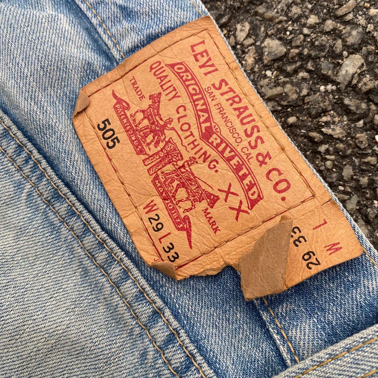 Levi's Vintage 90s Levis 505 Patchwork Distressed Denim Size US 30 / EU 46 - 17 Thumbnail