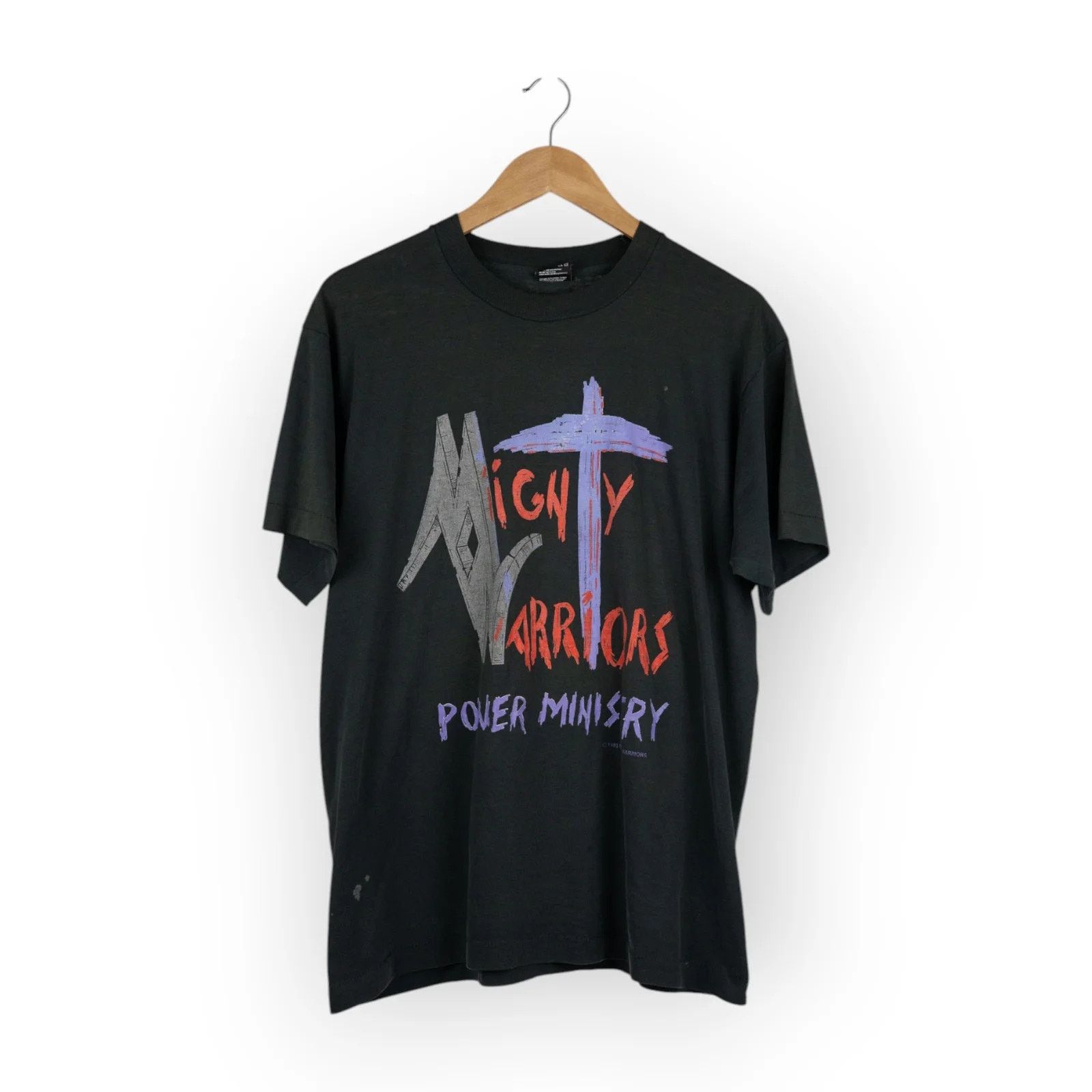 Other Mighty Warriors 1993 Jesus shirt, Single Stitch L Size US L / EU 52-54 / 3 - 1 Thumbnail