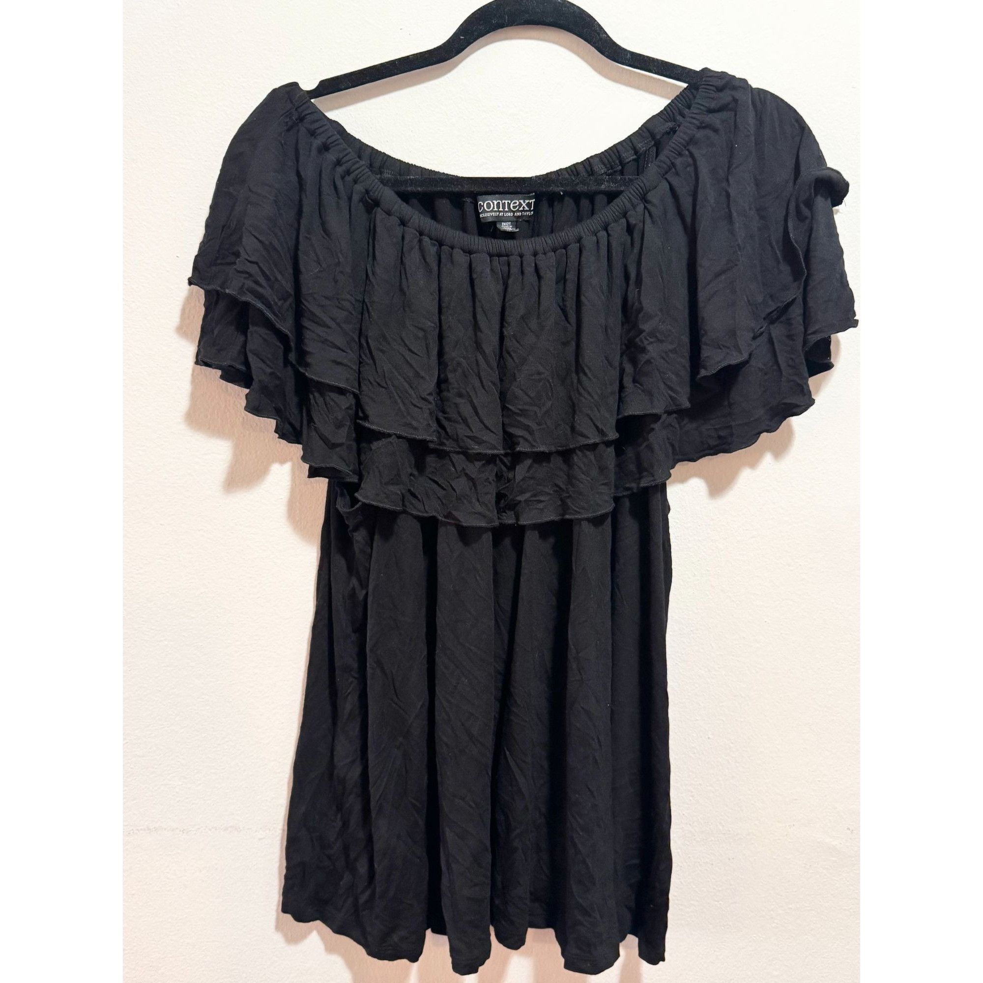 Other Context Lord and Taylor 2XL Ruffle Off the Shoulder Top Shir Size XXL / US 16-18 / IT 52-54 - 2 Thumbnail