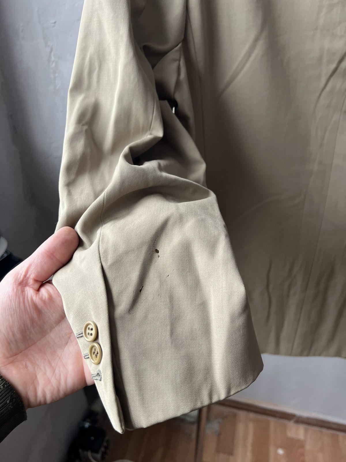 Brioni VINTAGE BRIONI MILANO BRUTAL MENS SOLID BUTTON BLAZER SZ 54 Size 54L - 15 Thumbnail