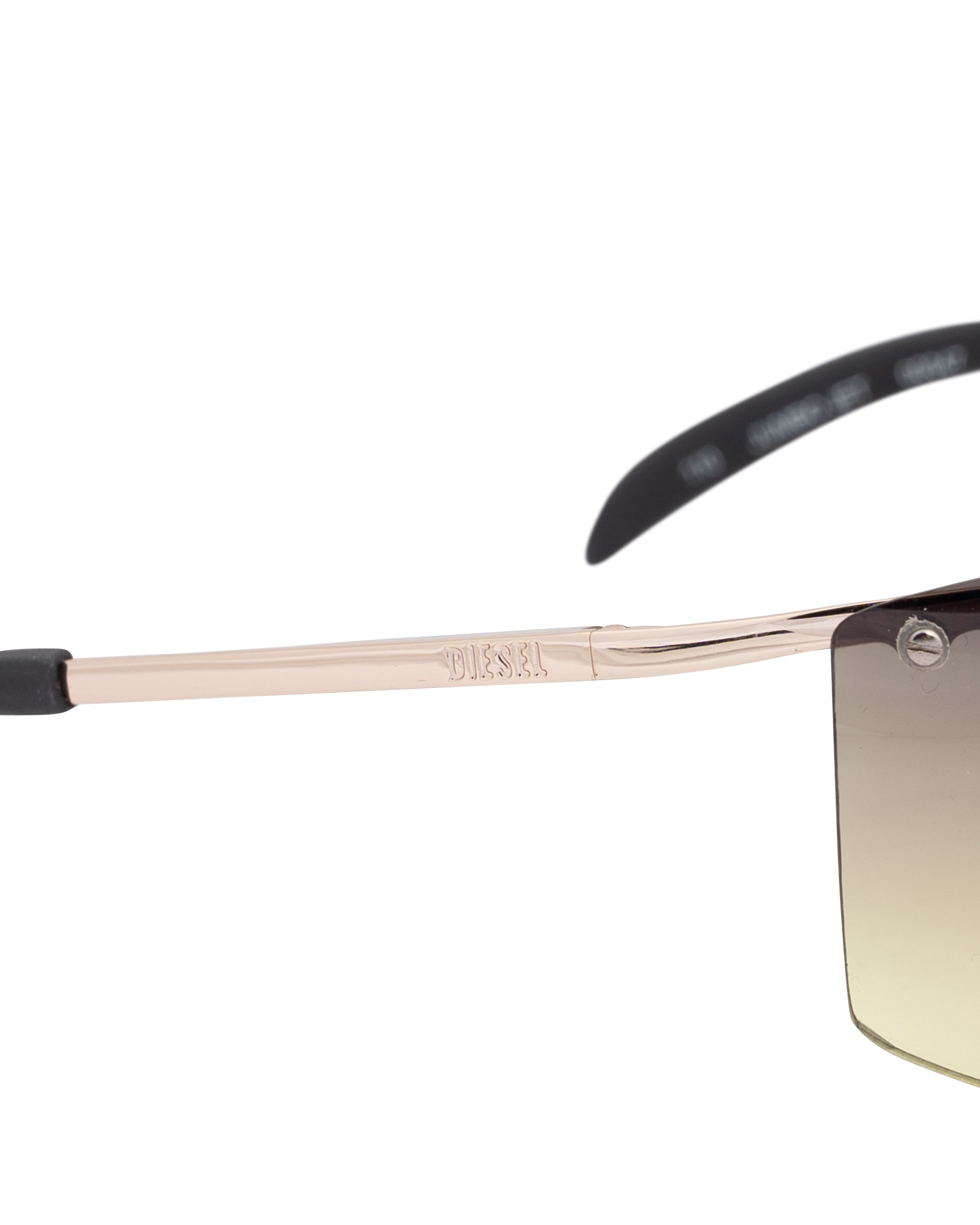 Diesel Diesel '90s Yellow Rimless Rectangular Sunglasses Size ONE SIZE - 3 Thumbnail