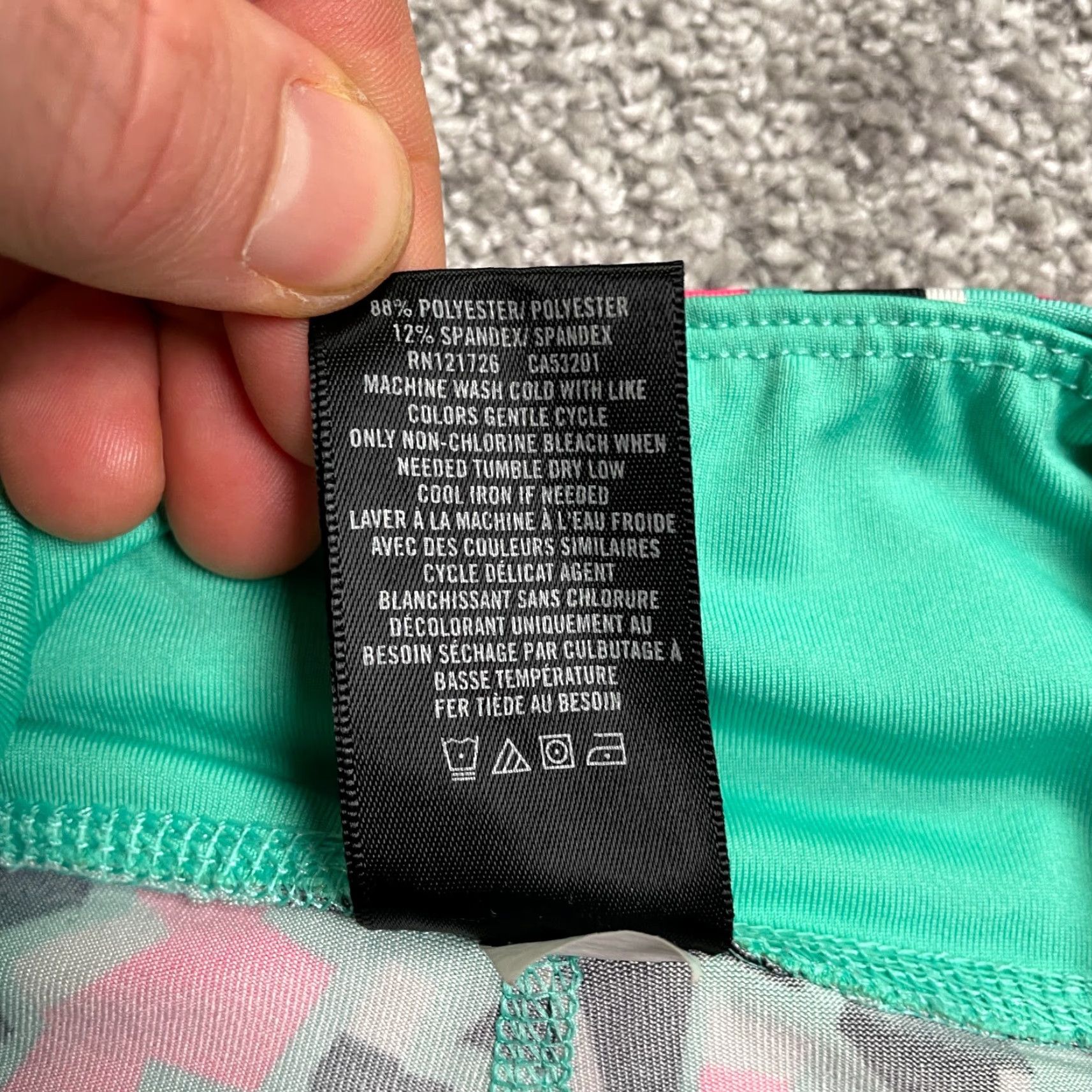 Olive LIVE LOVE DREAM Compression Leggings Womens M Multicolor Geometric 26x20 Athletic Pattern Geometric, Leggings, Activewear Womens Size 32" / US 10 / IT 46 - 5 Thumbnail
