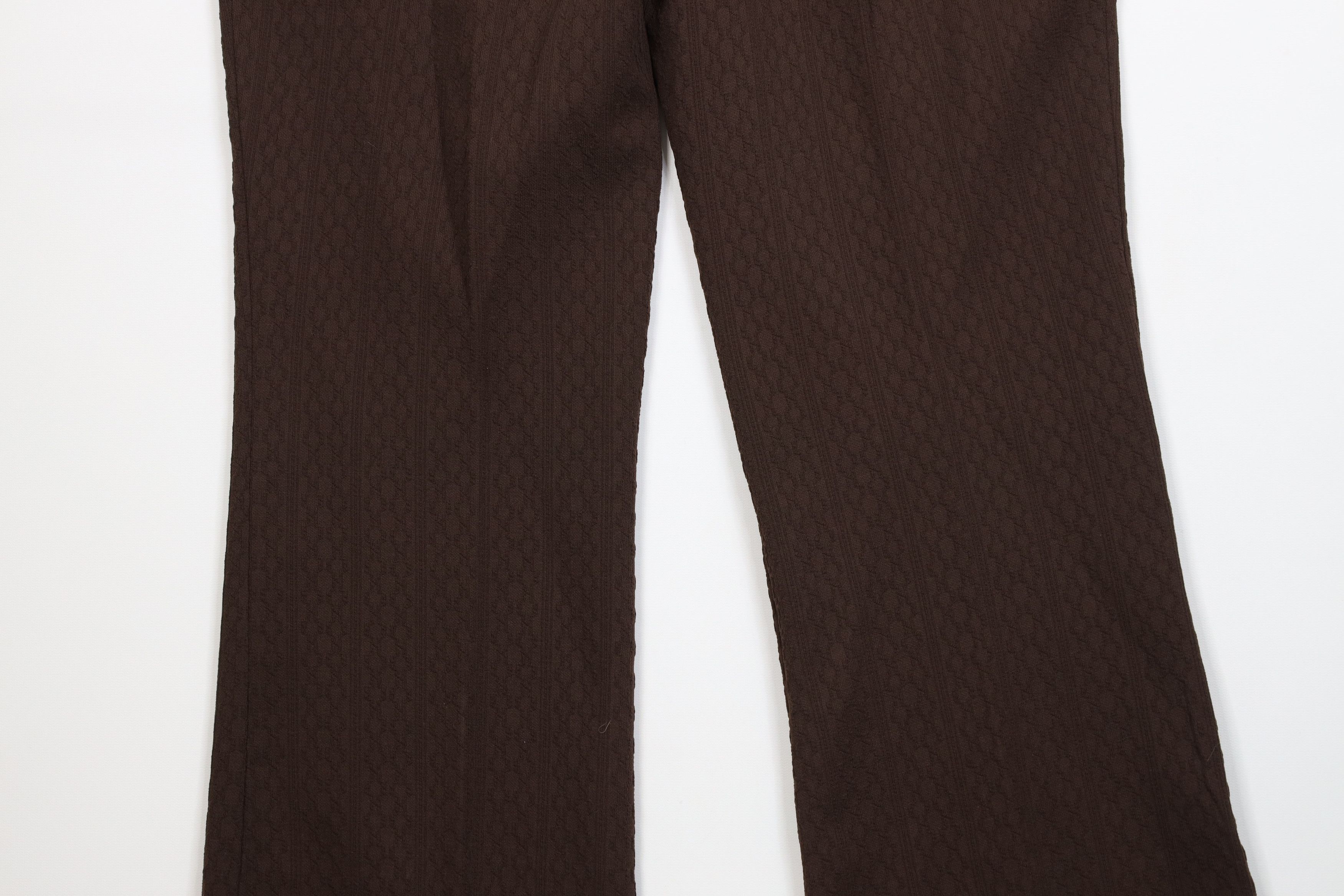 Vintage Vintage 70s Streetwear Knit Bell Bottoms Pants Brown USA Size 38" / US 16 / IT 52 - 9 Thumbnail