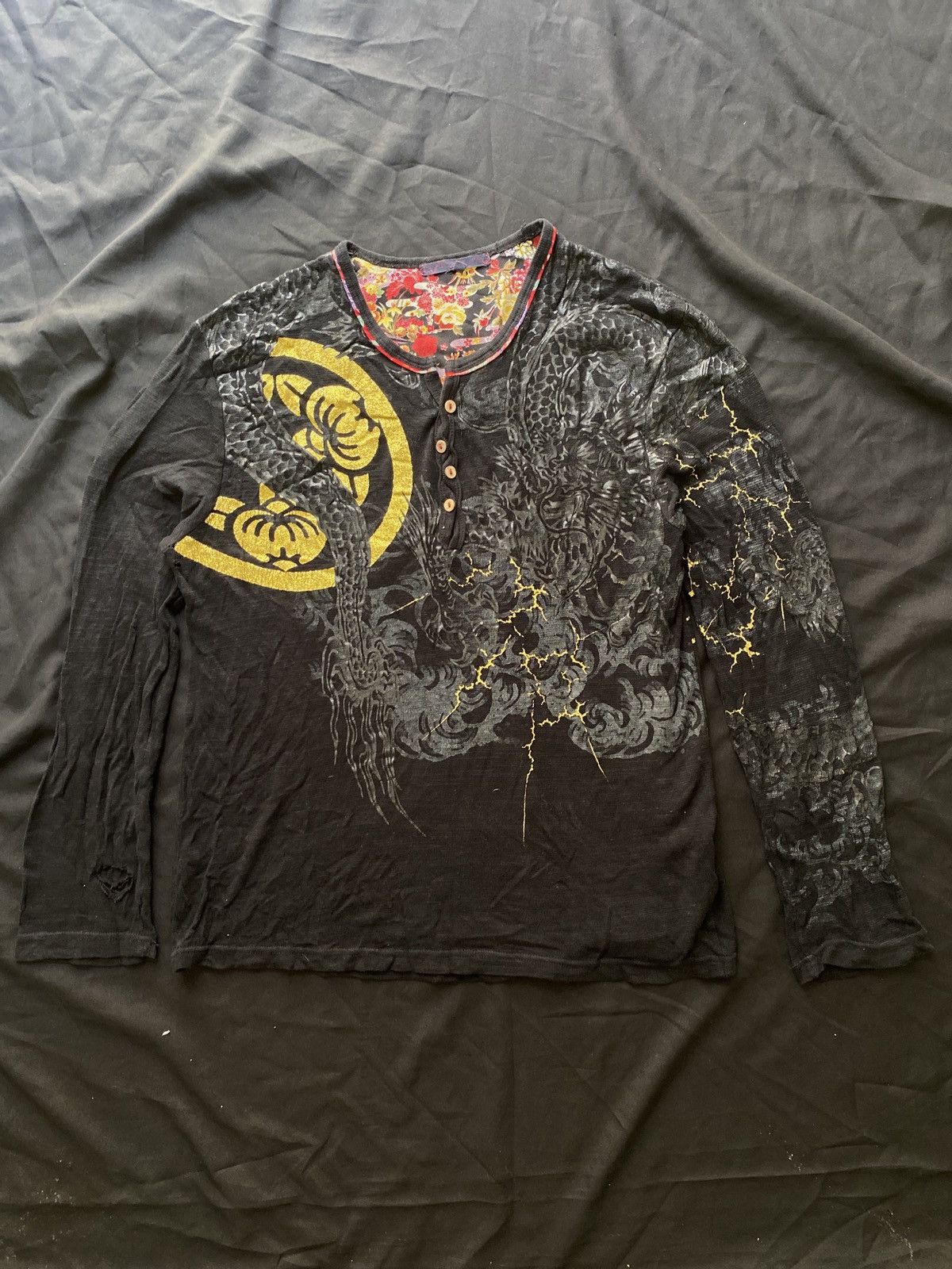 Yohji Yamamoto 1990’s Yohji Yamamoto Cyber Dragon Long Sleeve Size US M / EU 48-50 / 2 - 2 Thumbnail