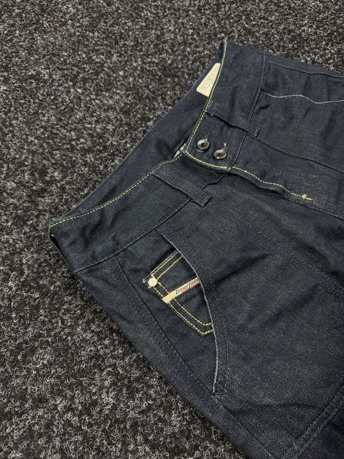 Diesel Luxury Diesel Volver Dark Raw Denim Wide Leg Jeans Y2K Size 26" / US 2 / IT 38 - 6 Thumbnail