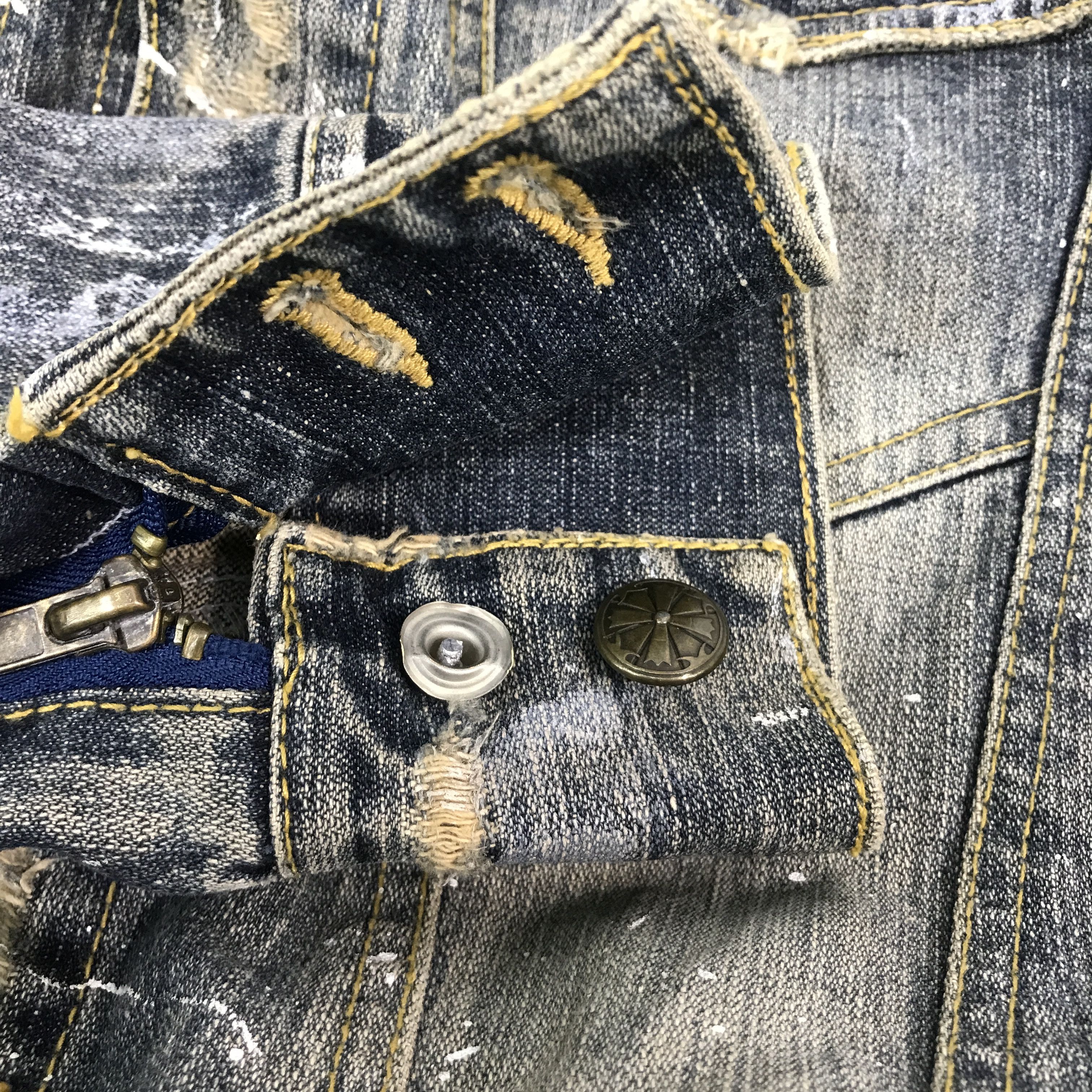 If Six Was Nine × Japanese Brand JAPANESE BRAND DENIM DISTRESSED PUNK JACKET Size US M / EU 48-50 / 2 - 9 Thumbnail