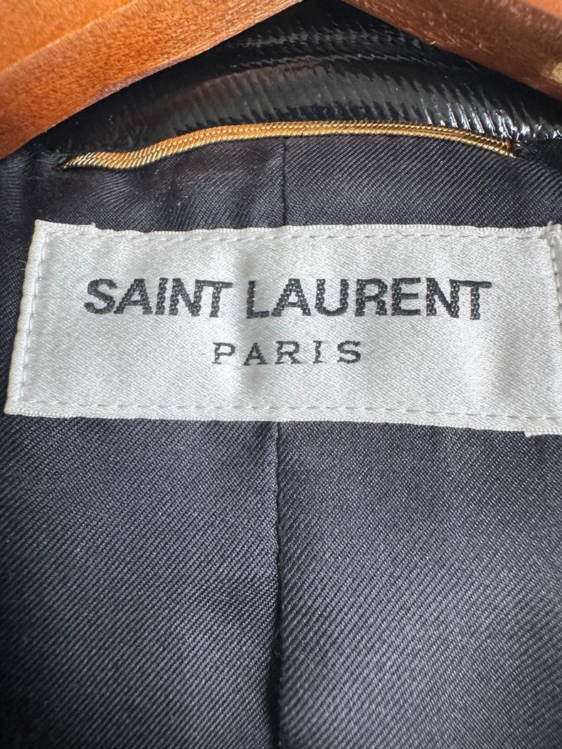 Yves Saint Laurent YSL Runway Patent Leather Trench Coat- Size XS / US 0-2 / IT 36-38 - 3 Thumbnail