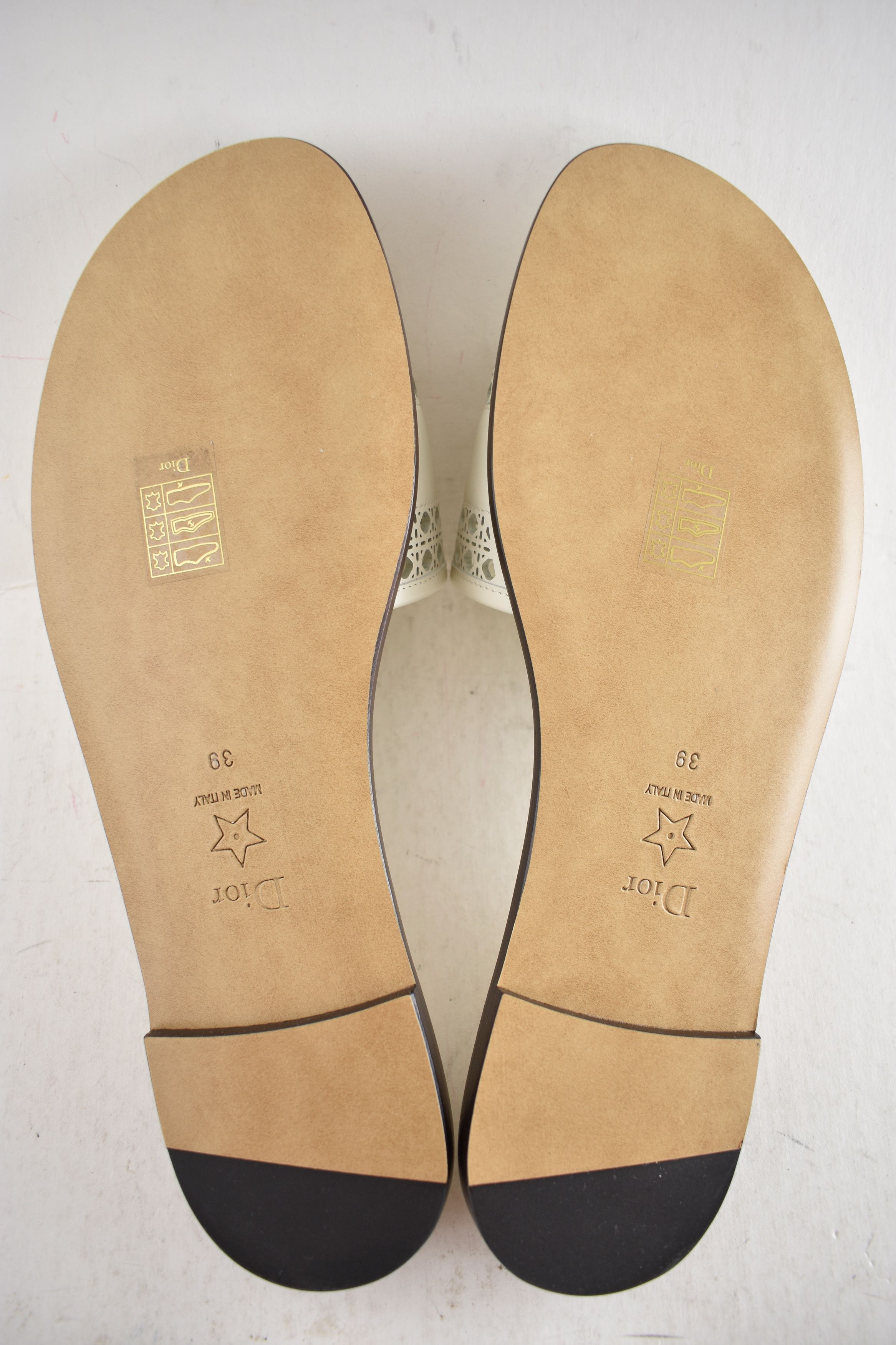 Dior D-Lane Dway Micro Cannage Leather Logo Slide Flat Sandal 39 Size US 9 / IT 39 - 19 Thumbnail