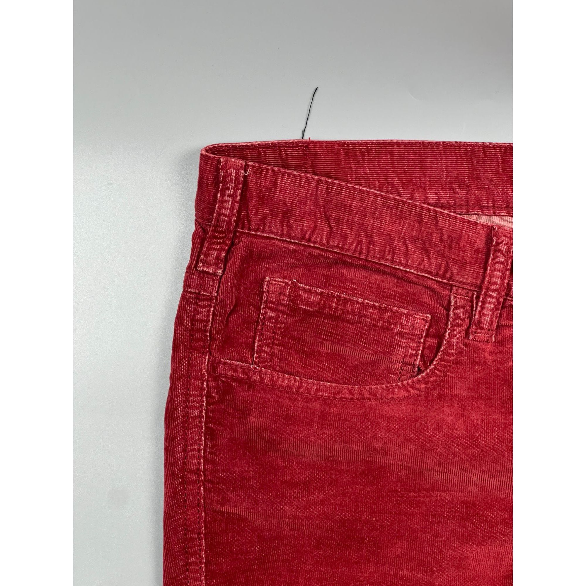 See by Chloe See By Chloe Low Waist Red Corduroy Pants (Y0887) Size 24" / US 00 / IT 34 - 2 Thumbnail