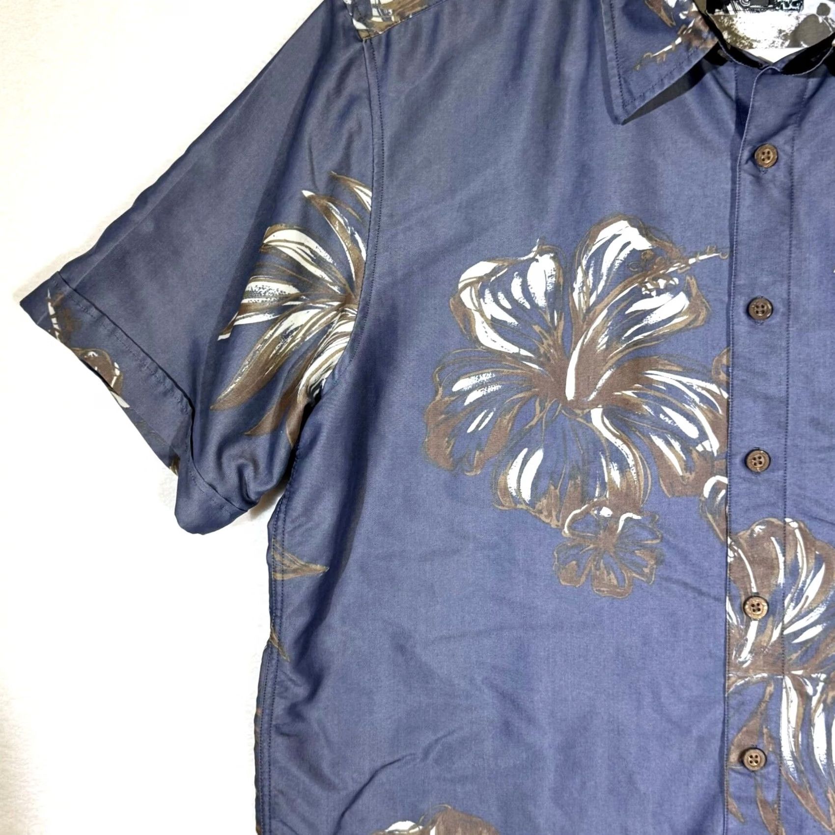 Billabong Billabong Men's Shirt Casual Button-Up Short Sleeve Gray Floral 100% Cotton Medium Size US M / EU 48-50 / 2 - 3 Thumbnail
