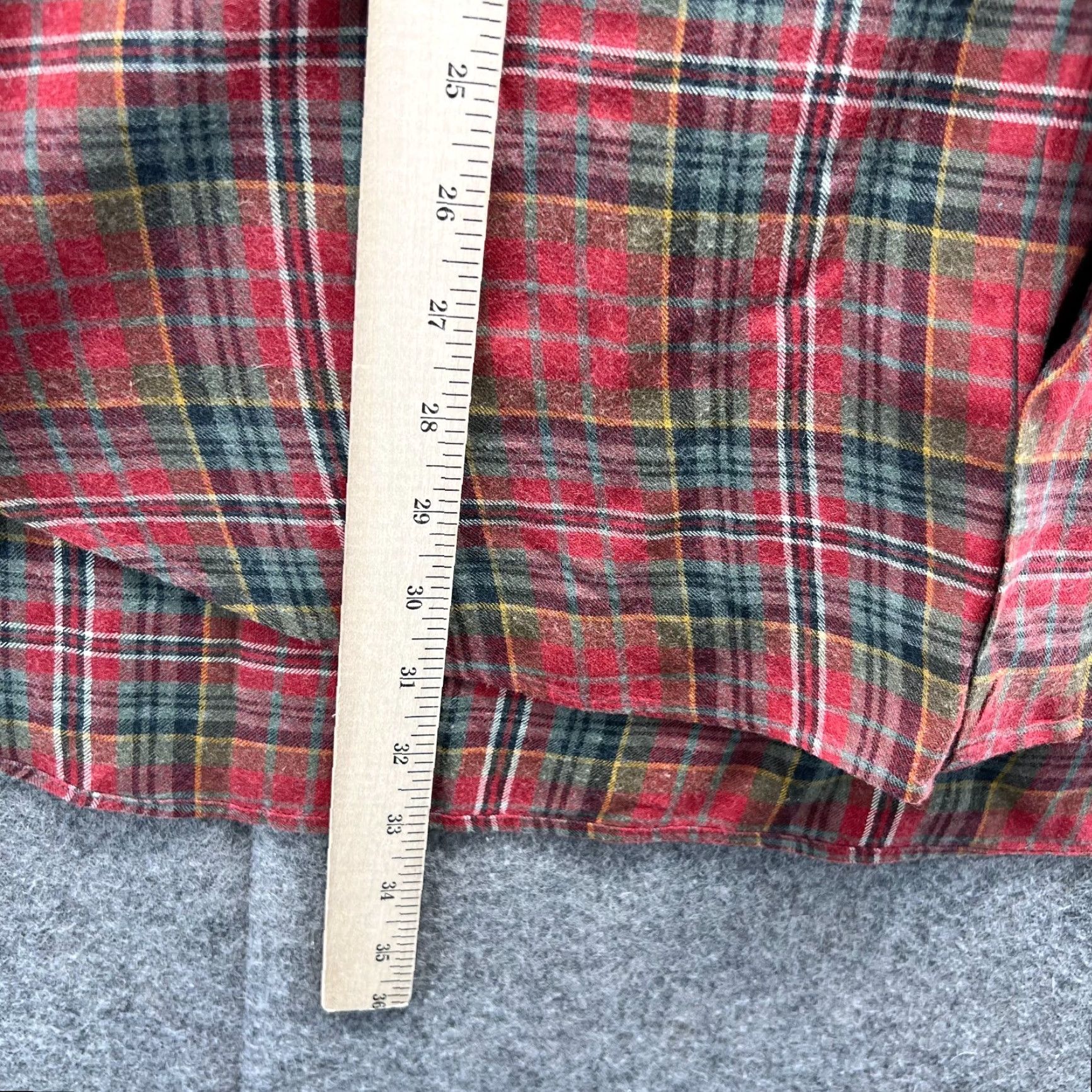 Polo Ralph Lauren VINTAGE Polo Ralph Lauren Shirt Mens XL Red Button-Down Plaid Flannel Wool Benford Size US XL / EU 56 / 4 - 5 Thumbnail