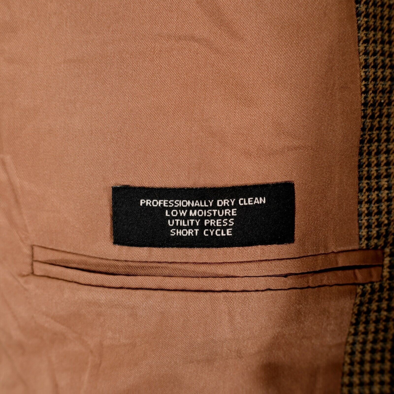 Jos. A. Bank Jos A Bank Wool Silk Blue Brown Tan Check Sport Coat 42L 2 B Size 42L - 9 Thumbnail