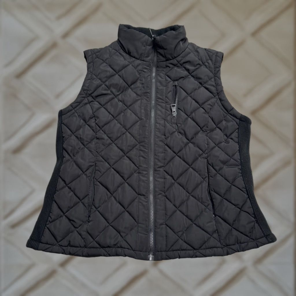 Andrew Marc Andrew Marc Vest Womens XL Black Quilted Puffer Full Zip Pockets Outdoor Size XL / US 12-14 / IT 48-50 - 1 Thumbnail