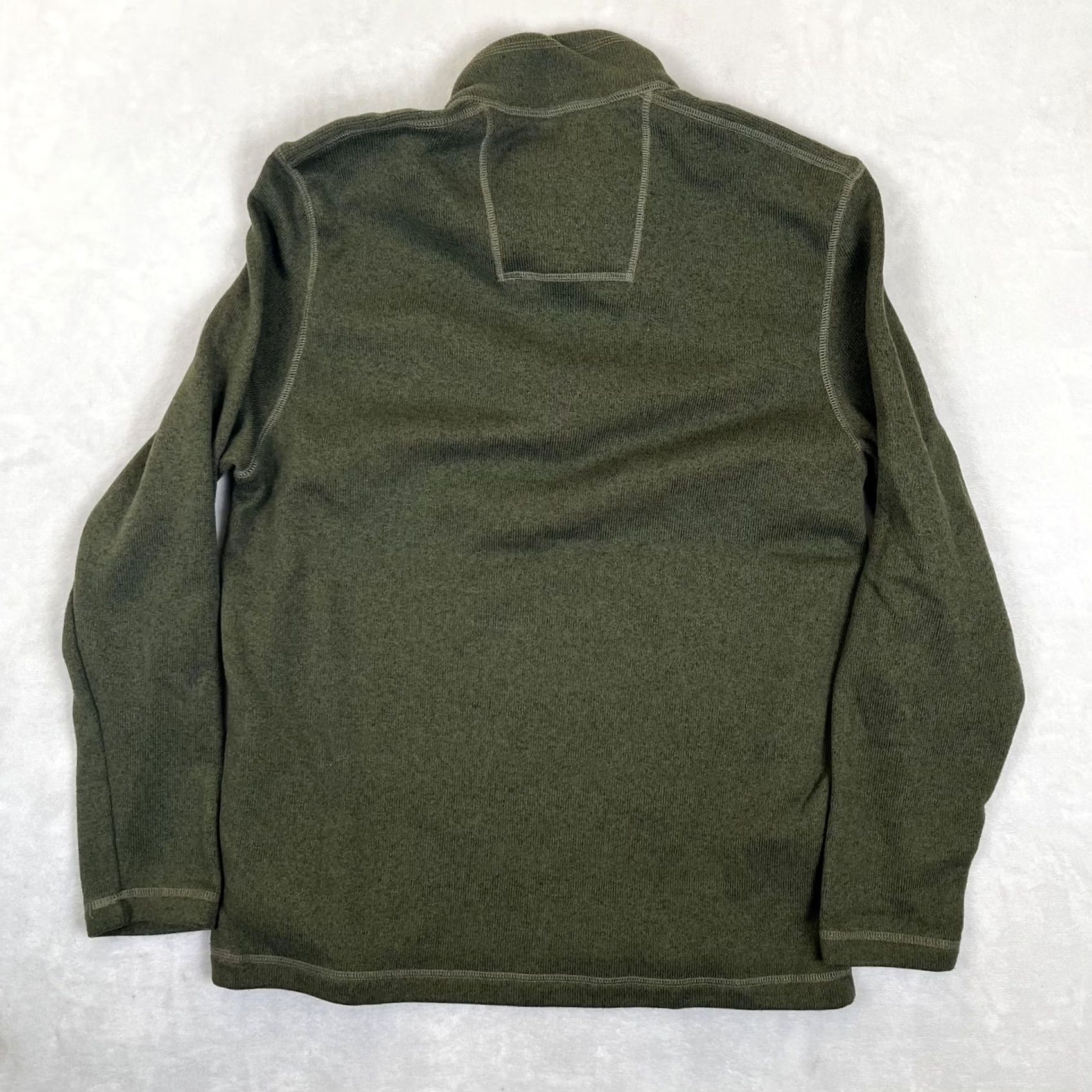 Vintage G.H. Bass & Co Sweater Mens XL Green 1/4 Zip Mock Neck Fleece Lined Pullover Size US XL / EU 56 / 4 - 7 Thumbnail