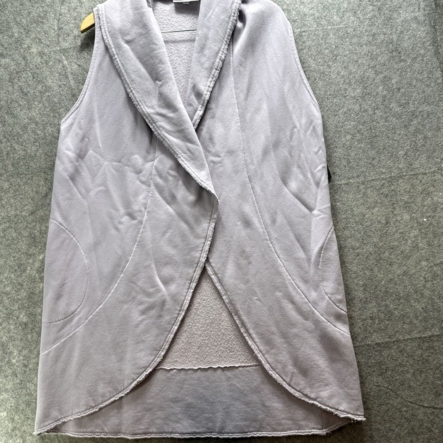 Vintage Bryn Walker Vest Womens S Purple Organic Fleece Cotton Shawl Collar Bohemian Basic Jacket Solid 90s Theme 1990s? Size S / US 4 / IT 40 - 4 Thumbnail