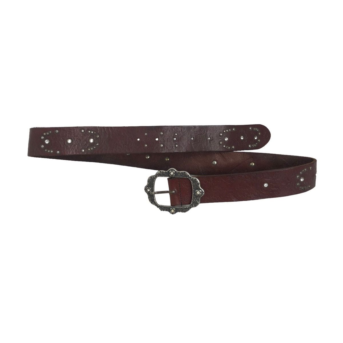 Designer × Japanese Brand × Vintage Vintage Anna Sui Brown Studded Belt Size 40 - 2 Thumbnail