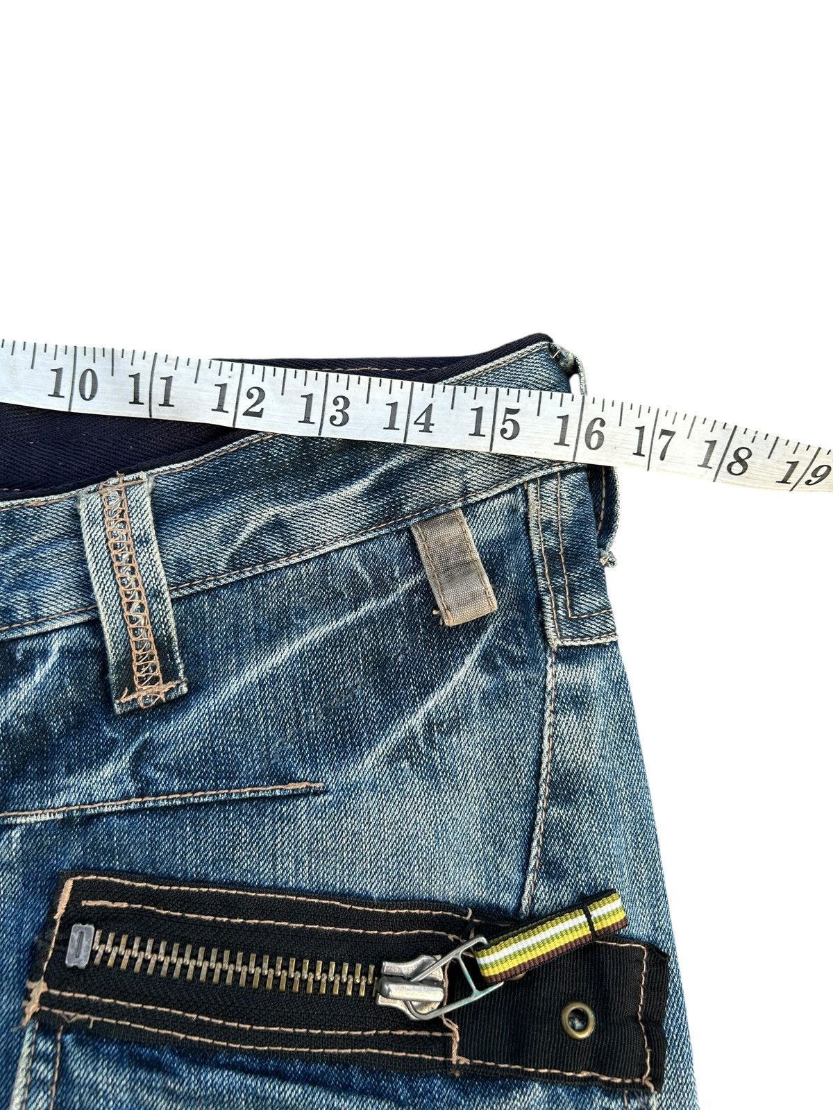 Kapital PPFM Japanese Punk Bondage Distressed Denim Jeans Size US 32 / EU 48 - 15 Thumbnail