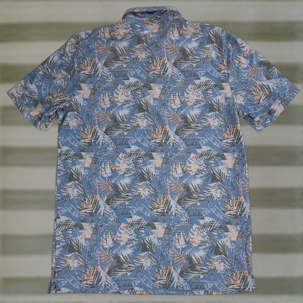 TravisMathew Travis Mathew Polo Shirt Men's Floral All Over Print Sz L, Multicolor, Cotton Blend, Short Sleeve, Button Closure, Golf, Classic, Summer Comfort Size US L / EU 52-54 / 3 - 1 Thumbnail