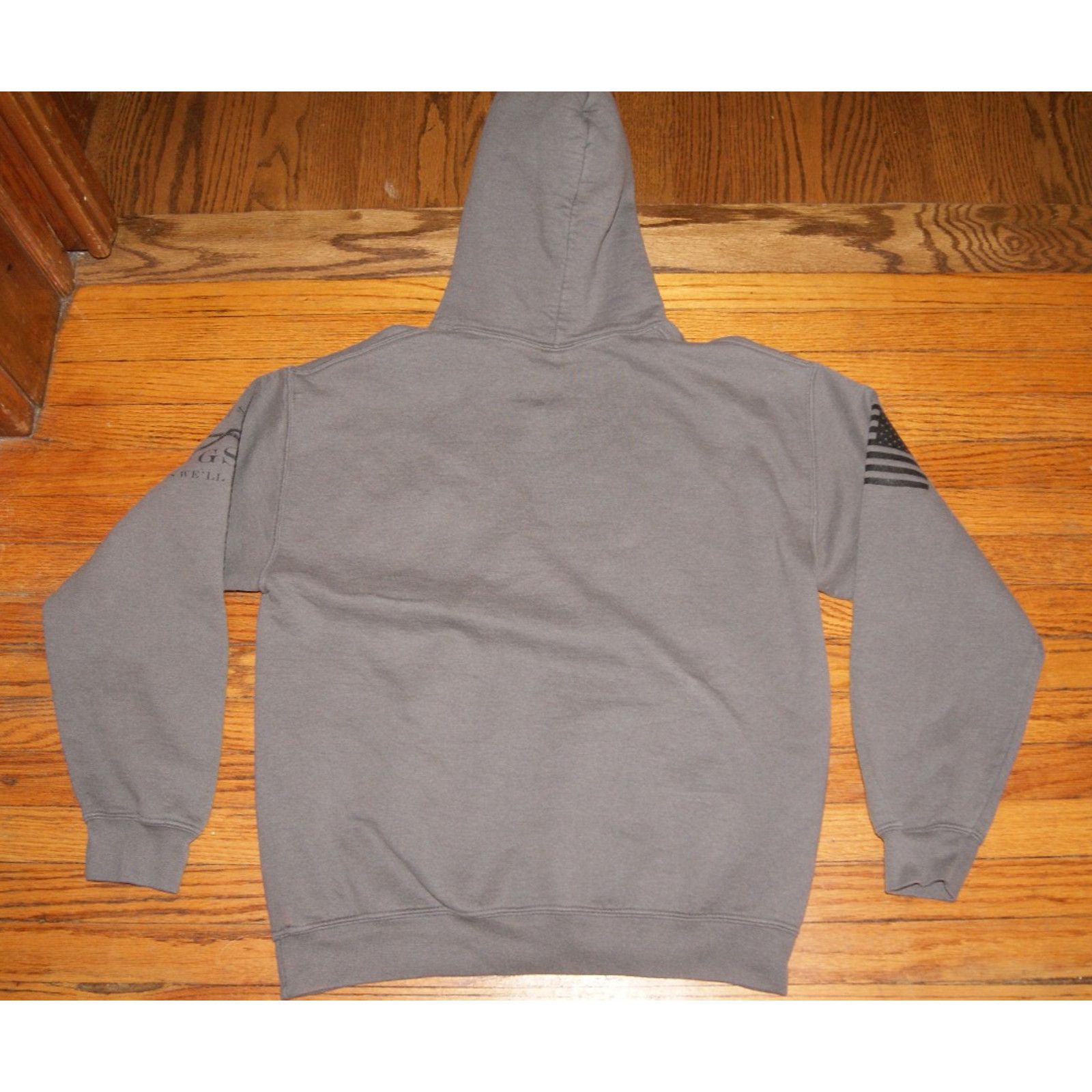 Grunt Style Grunt Style Hoodie Sweatshirt Mens M Gray Graphic Flag USA Size US M / EU 48-50 / 2 - 7 Thumbnail
