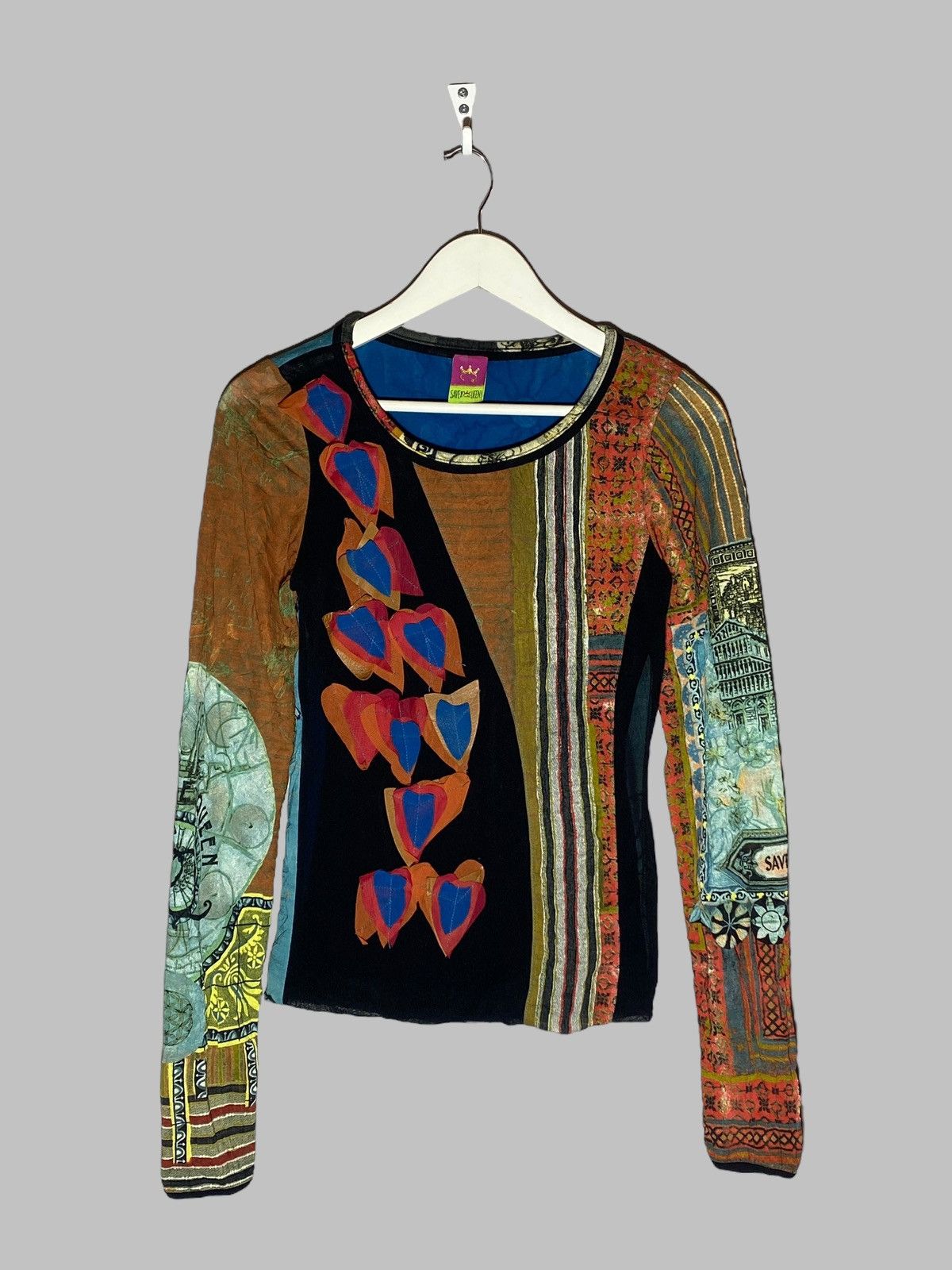 Vintage Save The Queen Rare Print T-Shirt Avant Garde Boho Art Tee Size L / US 10 / IT 46 - 1 Thumbnail