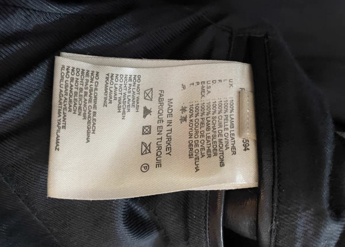 Diesel Black Gold Lambskin Zip-Up Distressed Leather Jacket