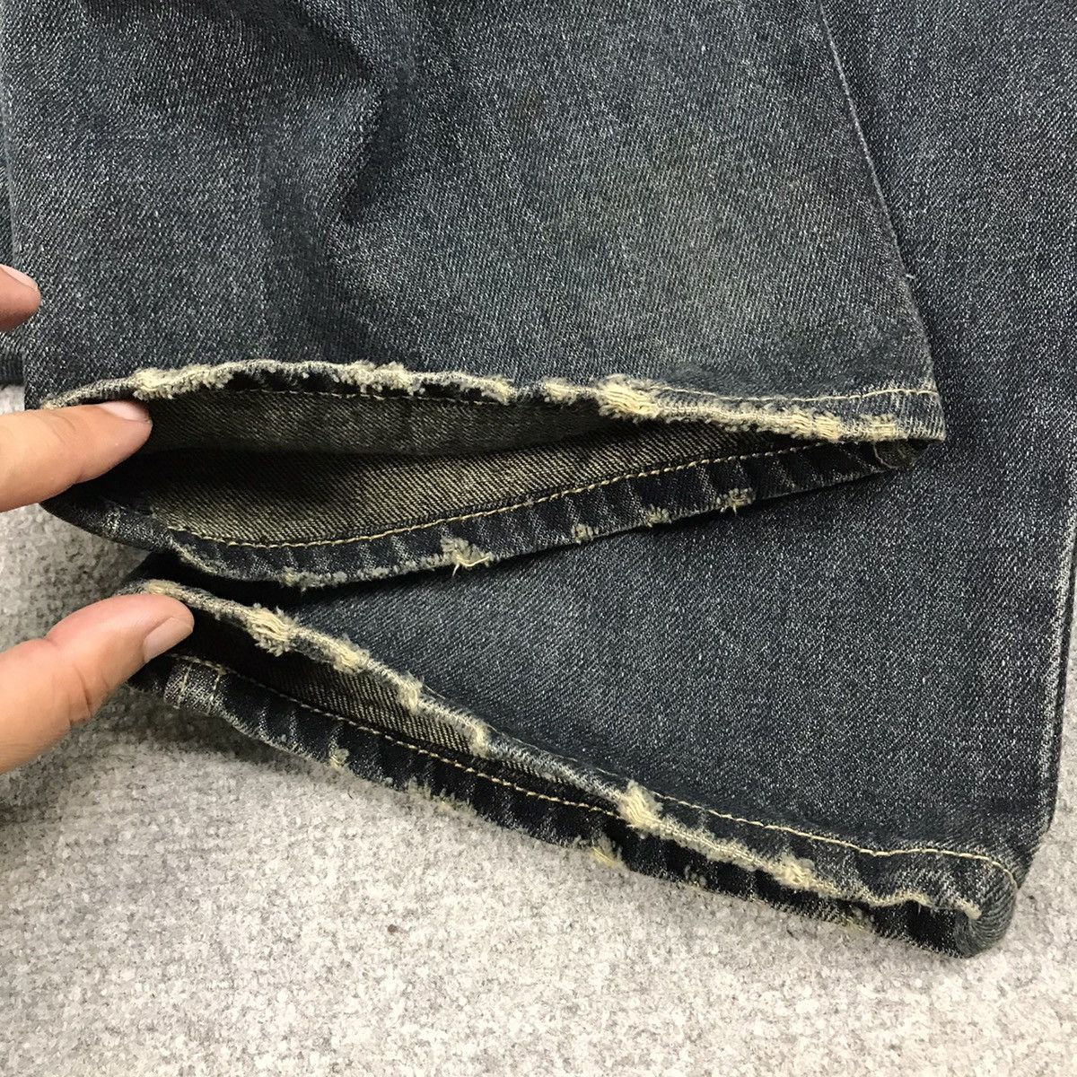 If Six Was Nine × Japanese Brand × Le Grande Bleu (L.G.B.) DOUBLE WAIST JAPANESE STYLE ALDELIO DENIM PANTS Size US 32 / EU 48 - 12 Thumbnail