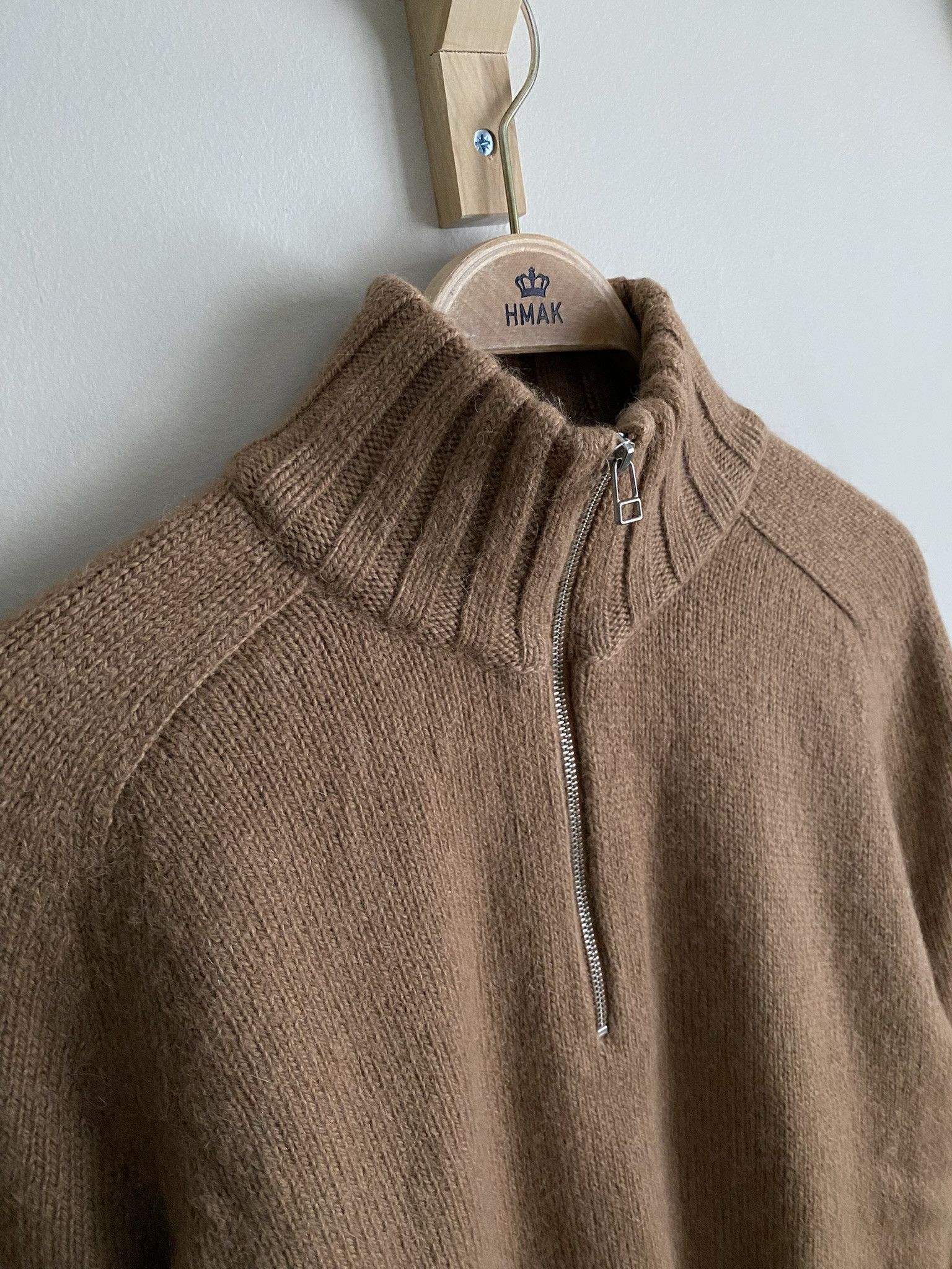 Norse Projects $540 - Bruno Alpaca Half Zip - Duffle Brown Size US M / EU 48-50 / 2 - 7 Thumbnail