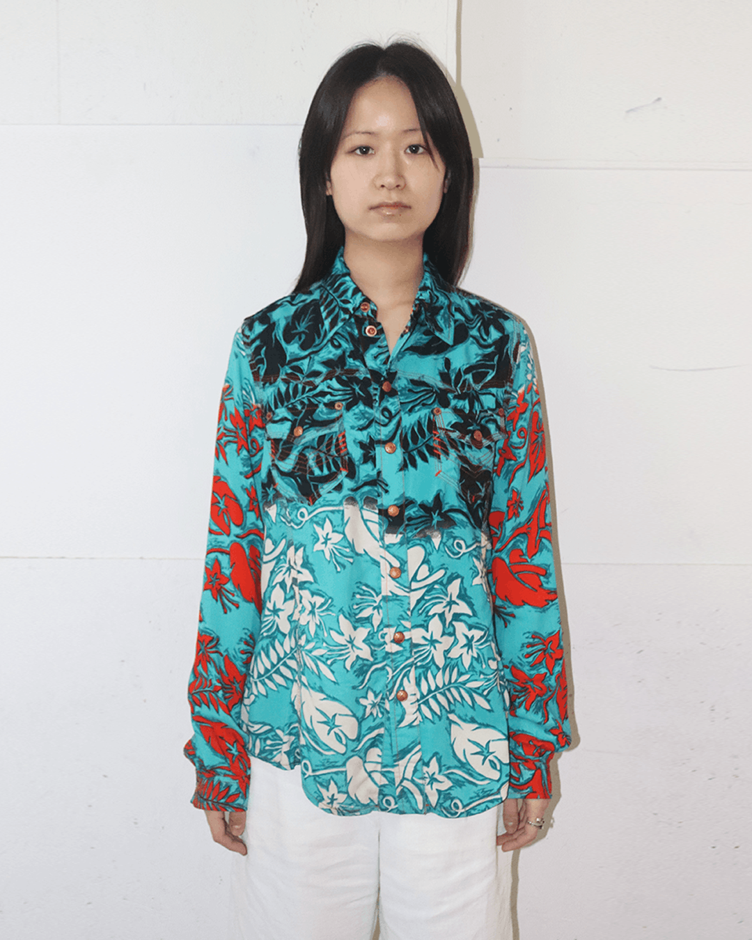 Jean Paul Gaultier Jean Paul Gaultier Jean's 1990s Tropical Pattern Shirt Size M / US 6-8 / IT 42-44 - 2 Thumbnail