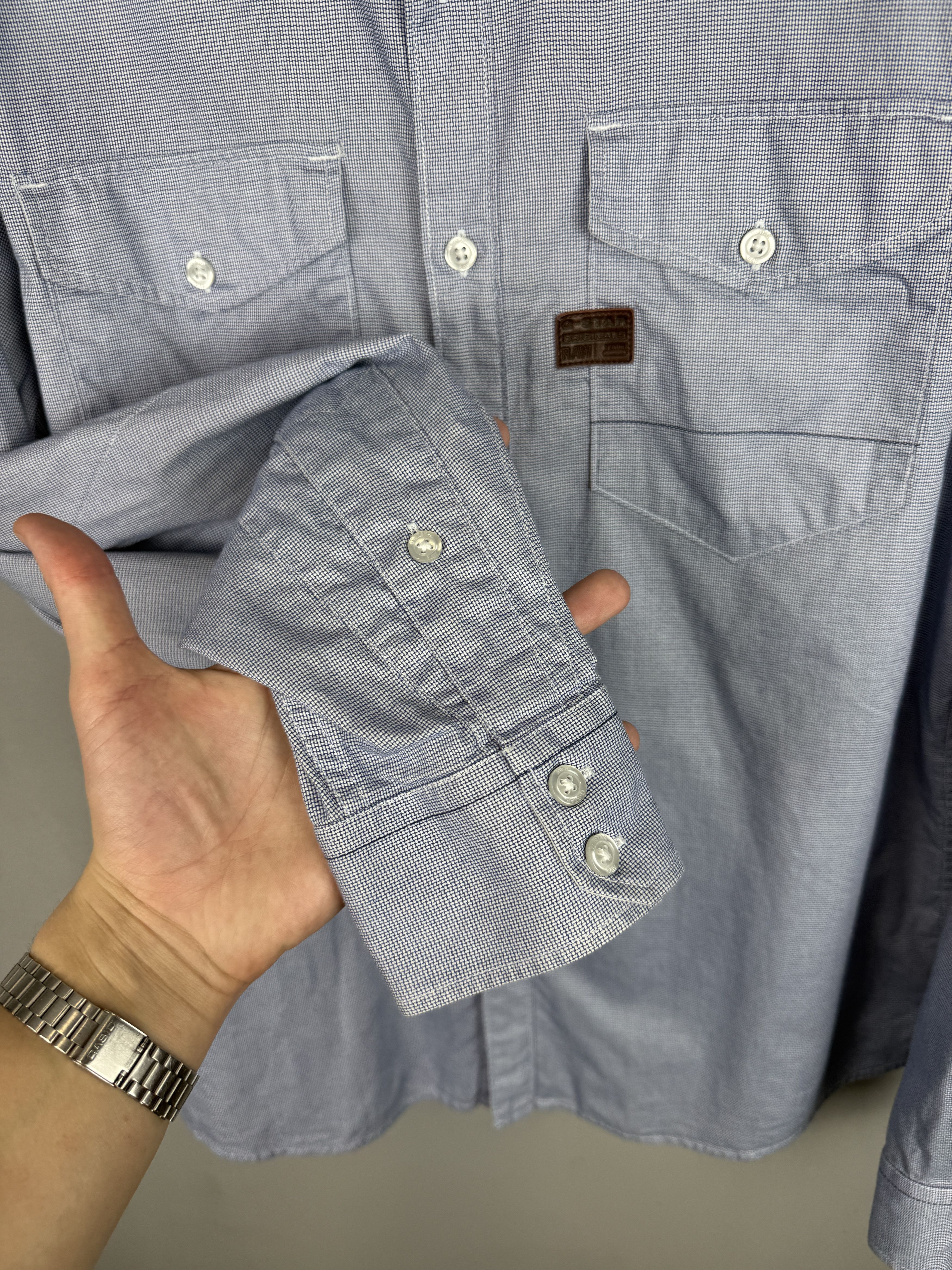 G-Star G-star Raw Shirt RCO Arizona Stockton Blue Check Long Sleeve Size US XXL / EU 58 / 5 - 6 Thumbnail